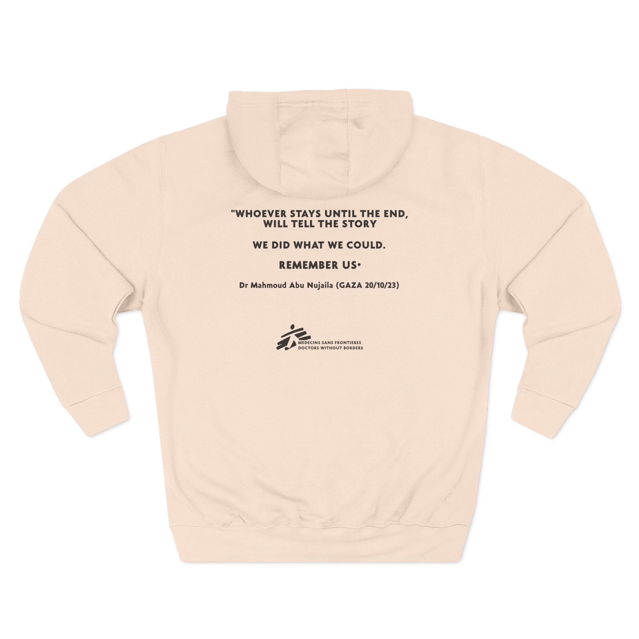 Massive Attack Ceasefire Now Msf Three-Panel Fleece Hoodie