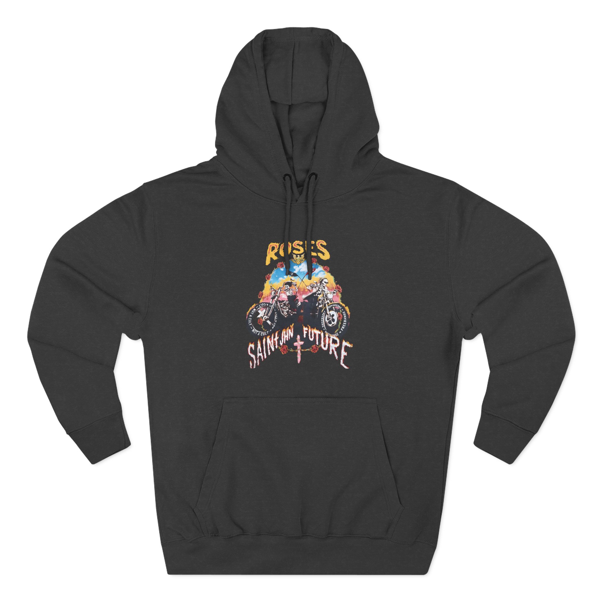 Saint Jhn Not a Cult X Freebandz Roses Three-Panel Fleece Hoodie