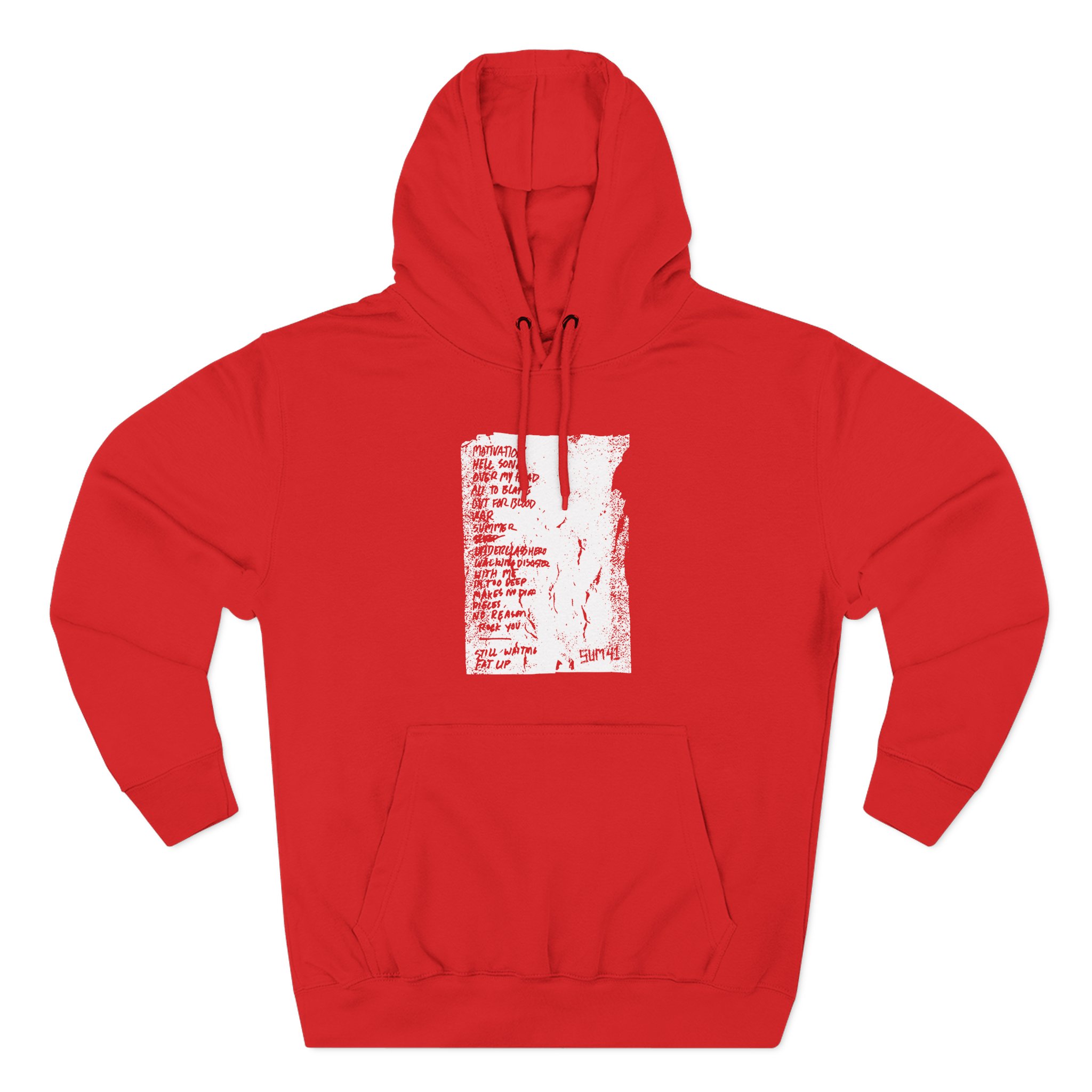 Sum 41 Setlist Three-Panel Fleece Hoodie