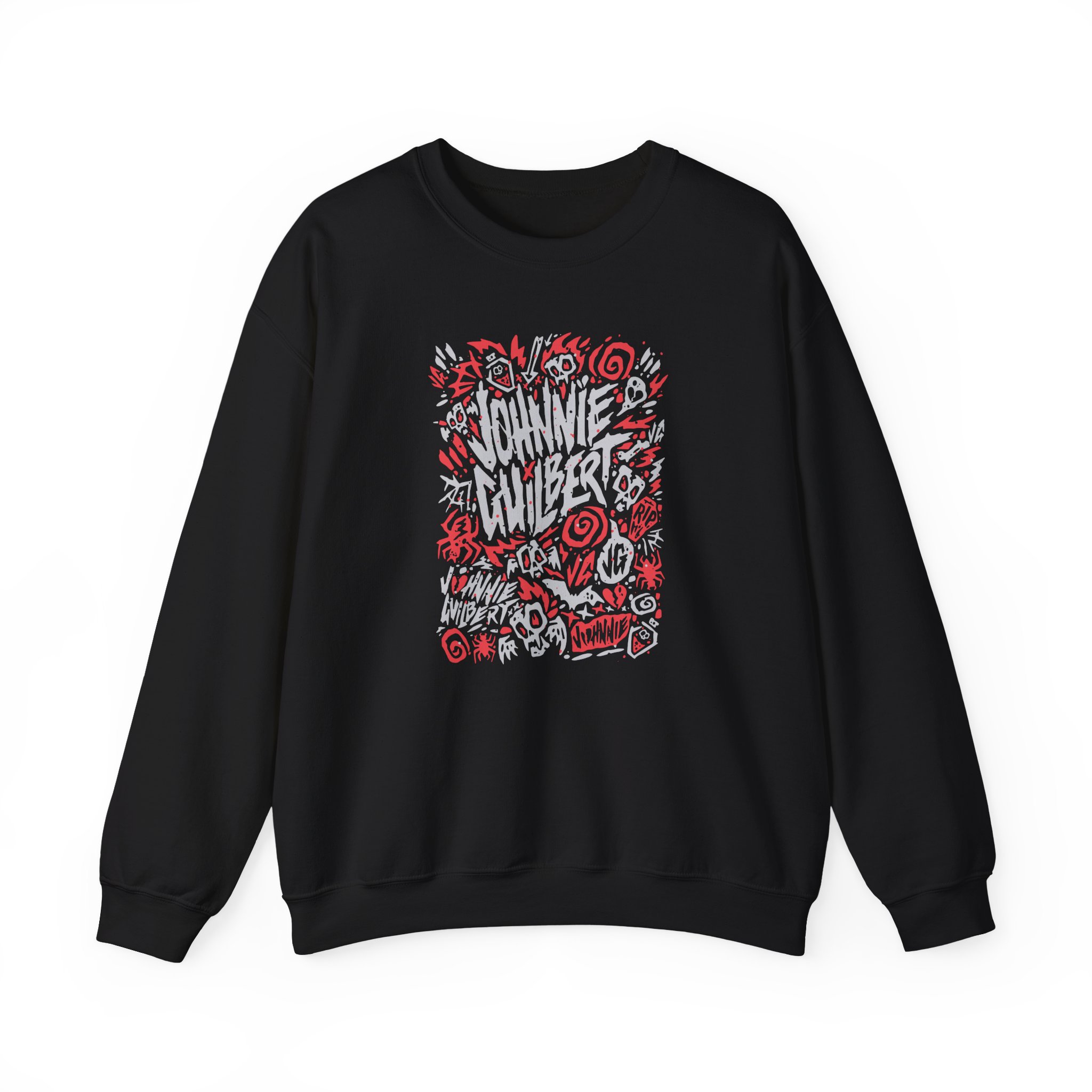 Jake & Johnnie Red Johnnie Guilbert Logo Unisex Heavy Blendâ„¢ Crewneck Sweatshirt
