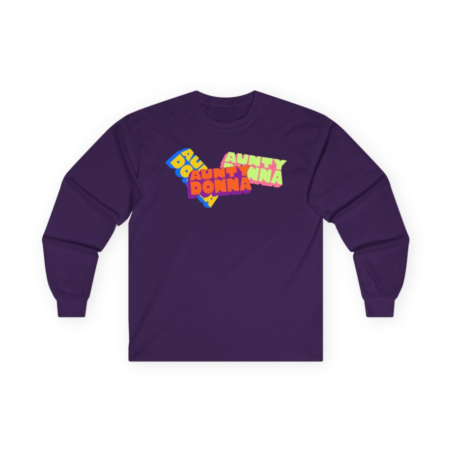 Aunty Donna Three Logo Unisex Ultra Cotton Long Sleeve Tee