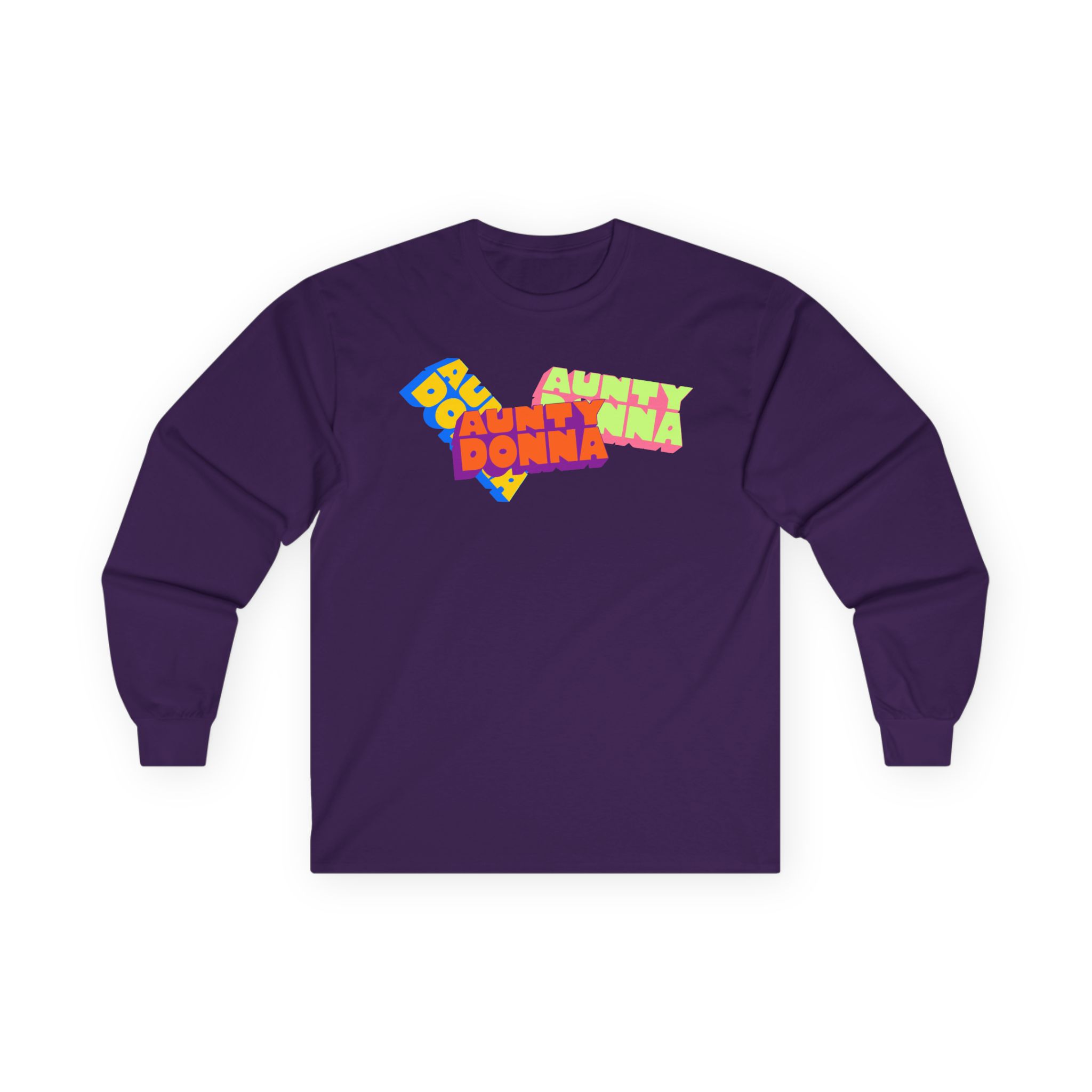 Aunty Donna Three Logo Unisex Ultra Cotton Long Sleeve Tee