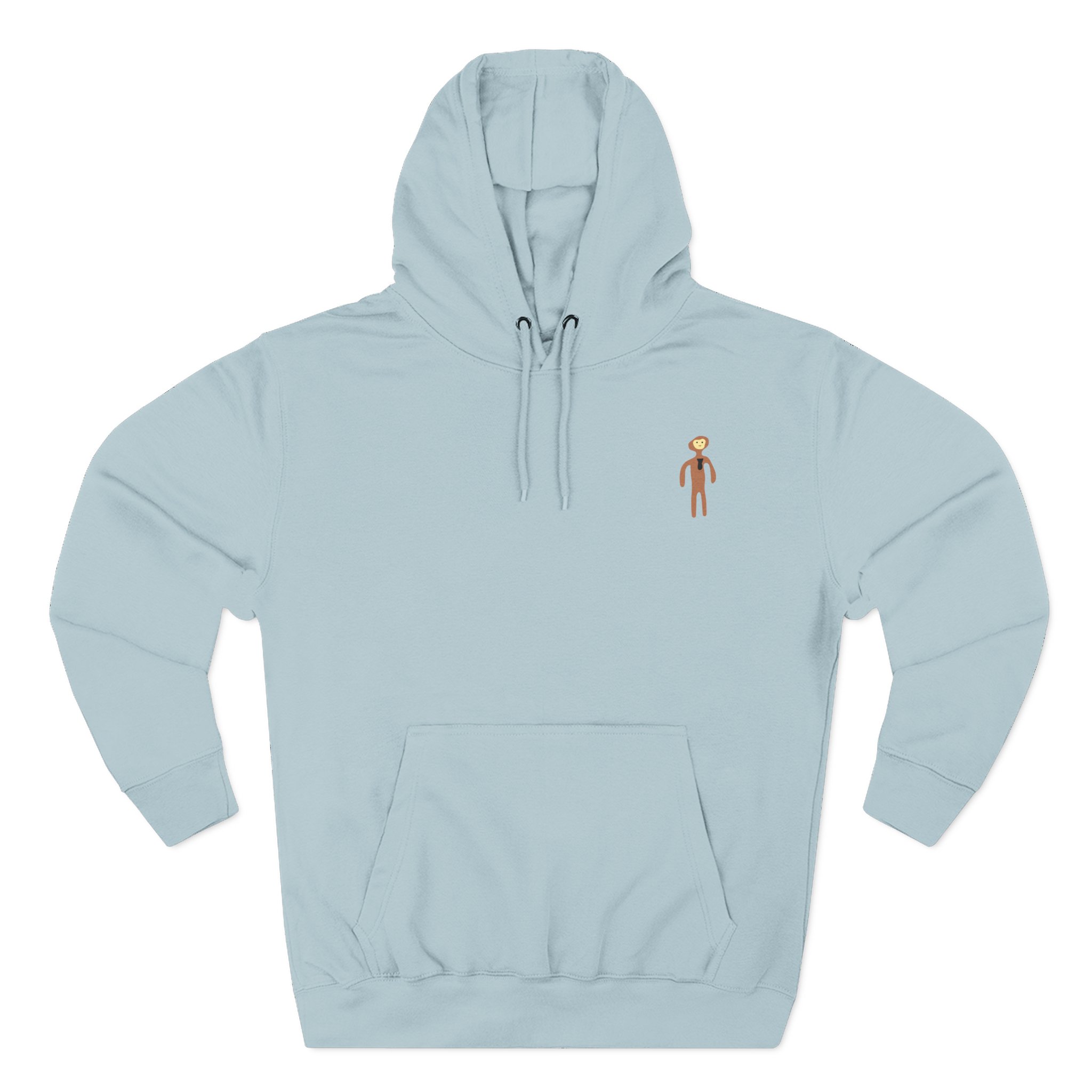 Monke Embroidered Three-Panel Fleece Hoodie