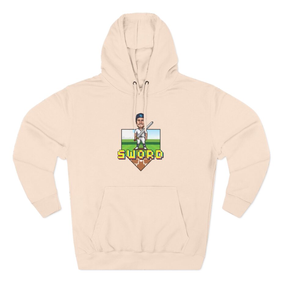 Trevor Bauer Sword Pixel Art Three-Panel Fleece Hoodie