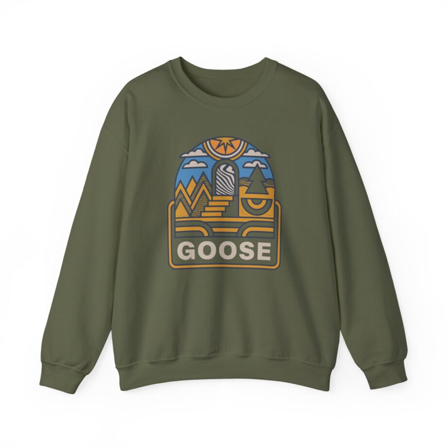 Goose Trippy Staircase Unisex Heavy Blend™ Crewneck Sweatshirt