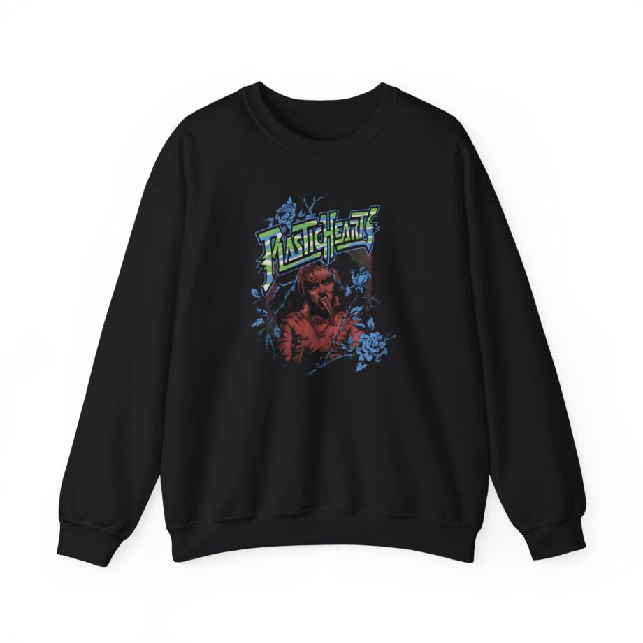 Miley Cyrus Madeworn Plastic Hearts Tongue Unisex Heavy Blend™ Crewneck Sweatshirt