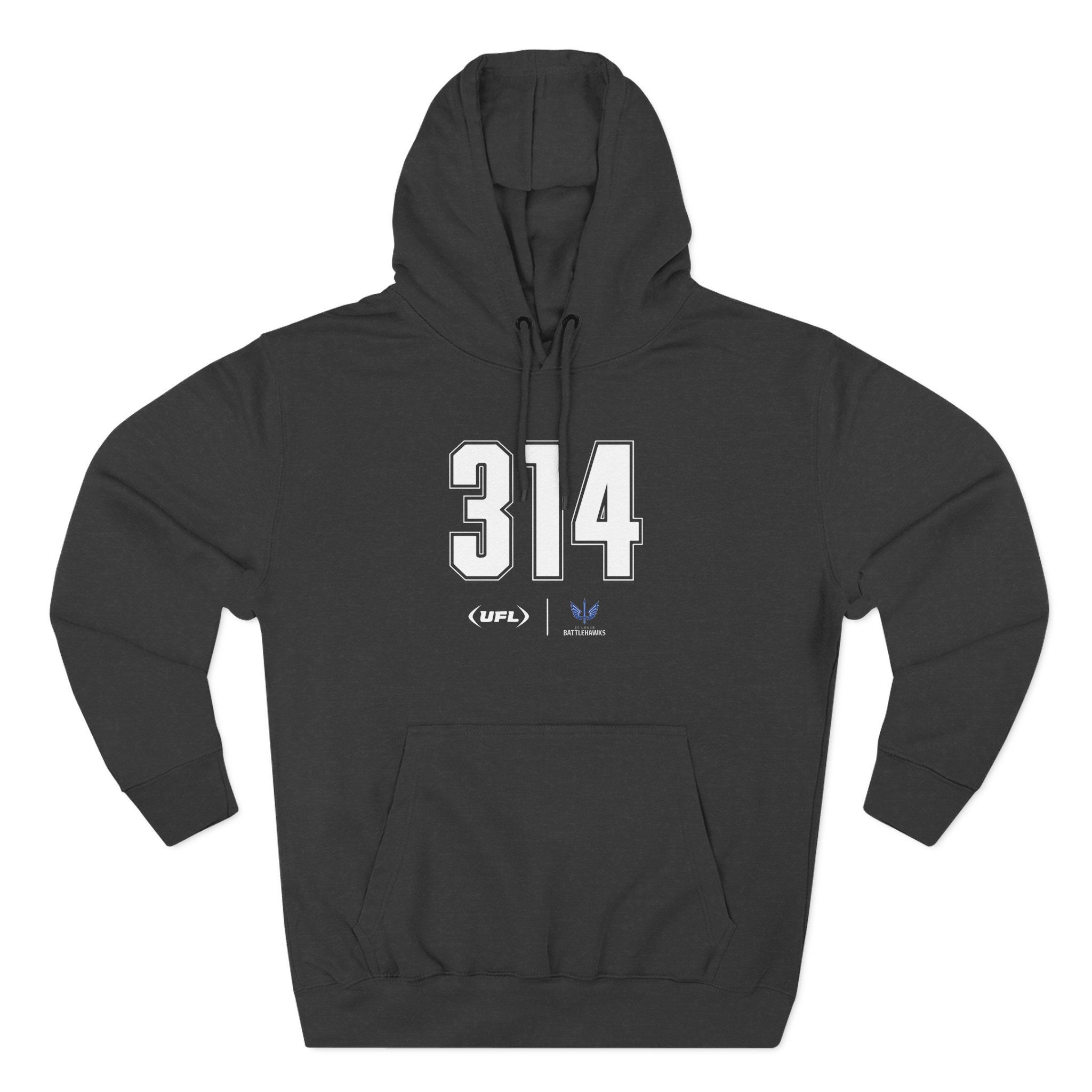St. Louis Battlehawks Area Code Three-Panel Fleece Hoodie