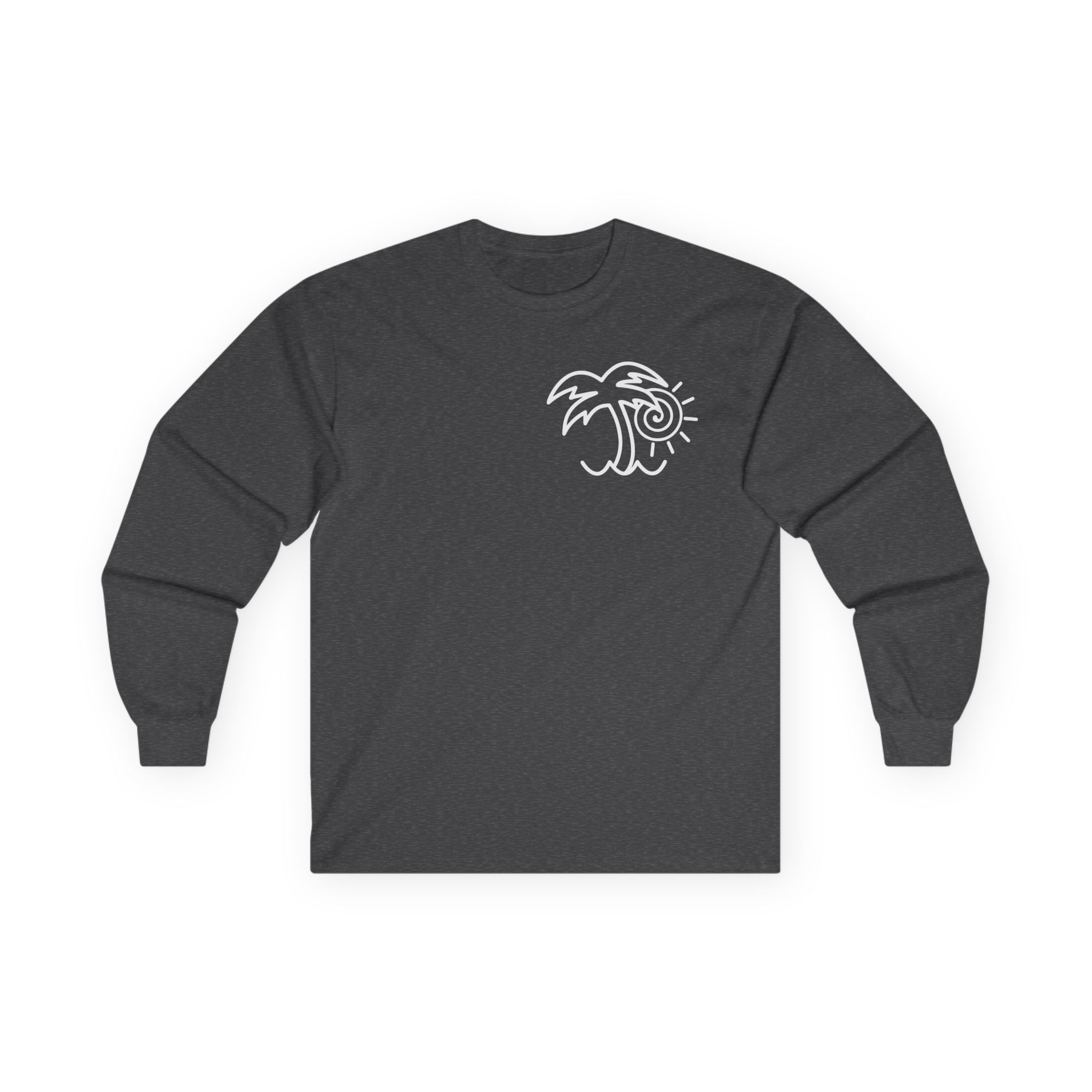 Chon Palm Tree Blue Dip Dye Unisex Ultra Cotton Long Sleeve Tee