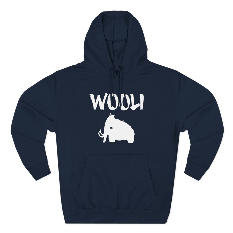 Wooli Logo  Three-Panel Fleece Hoodie