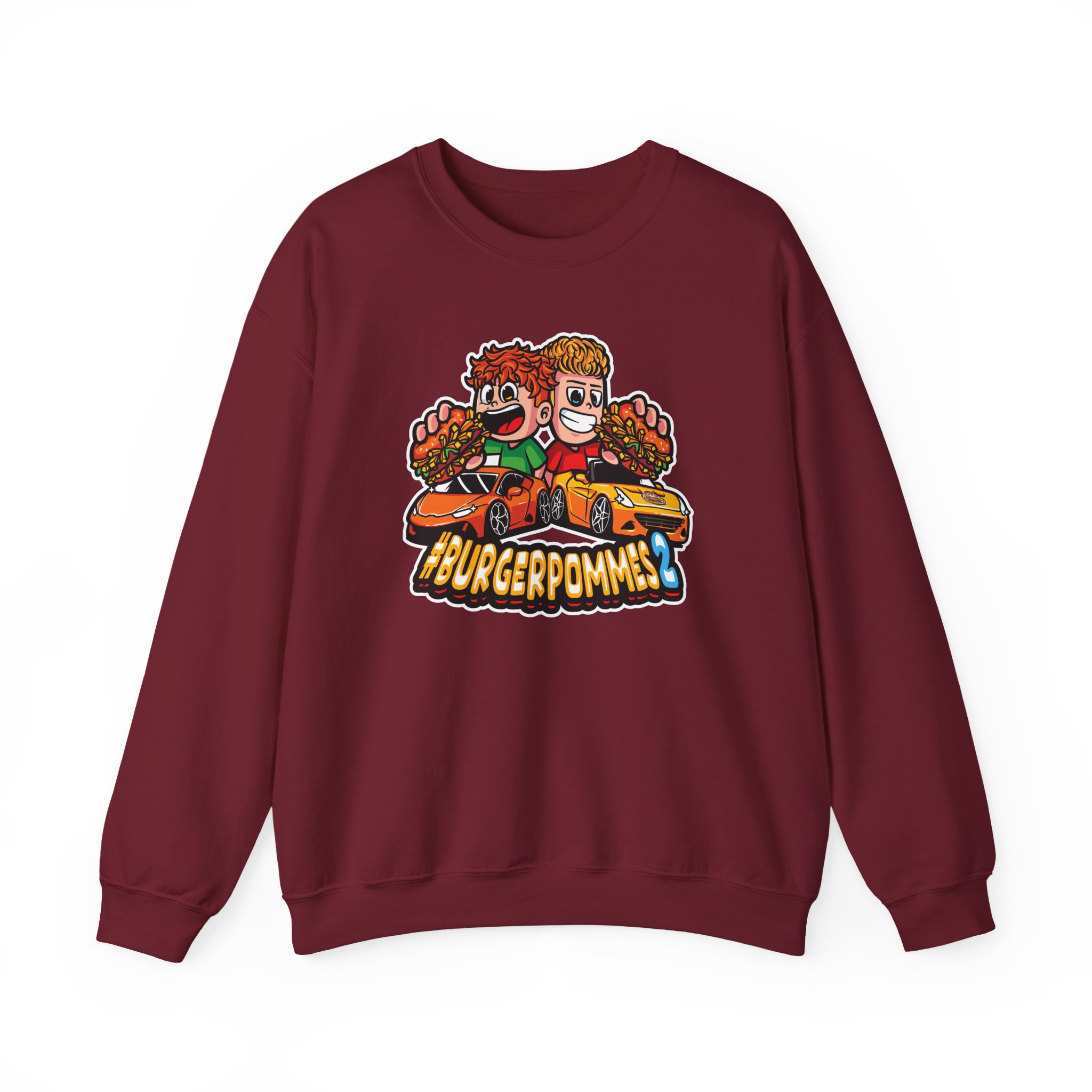 Burger Pommes Unisex Heavy Blendâ„¢ Crewneck Sweatshirt