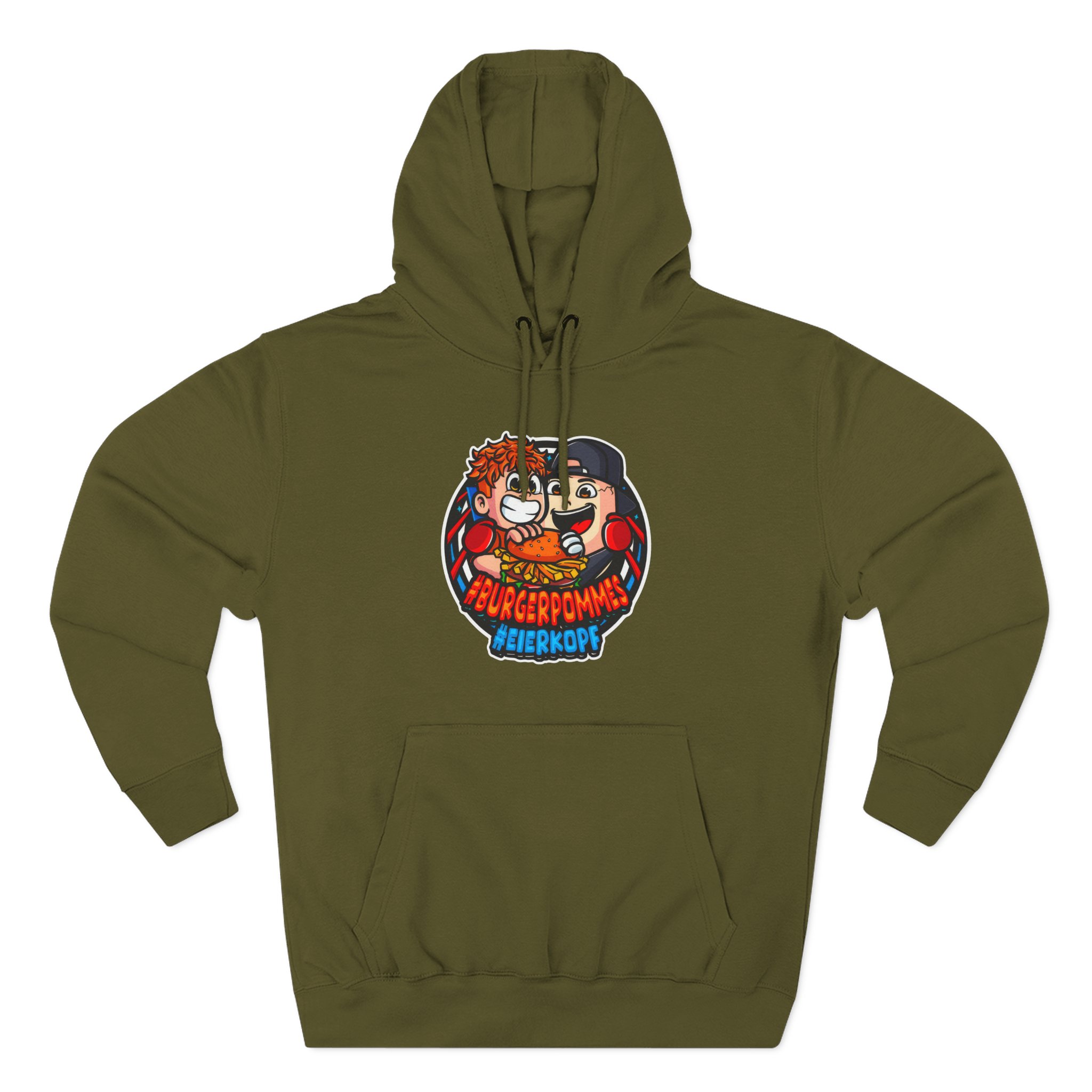 Burger Pommes eierkopf Three-Panel Fleece Hoodie