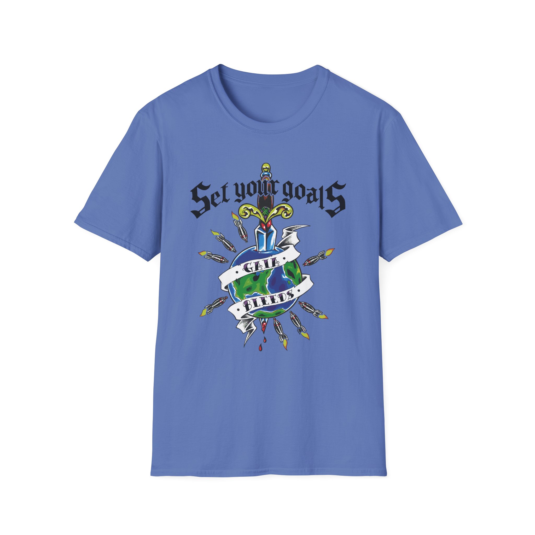 Set Your Goals Gaia Bleeds Unisex Softstyle T-Shirt