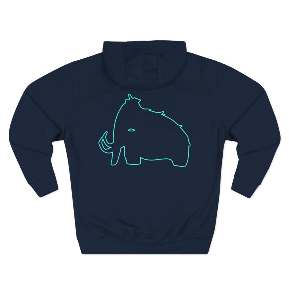 Wooli Teal Three-Panel Fleece Hoodie
