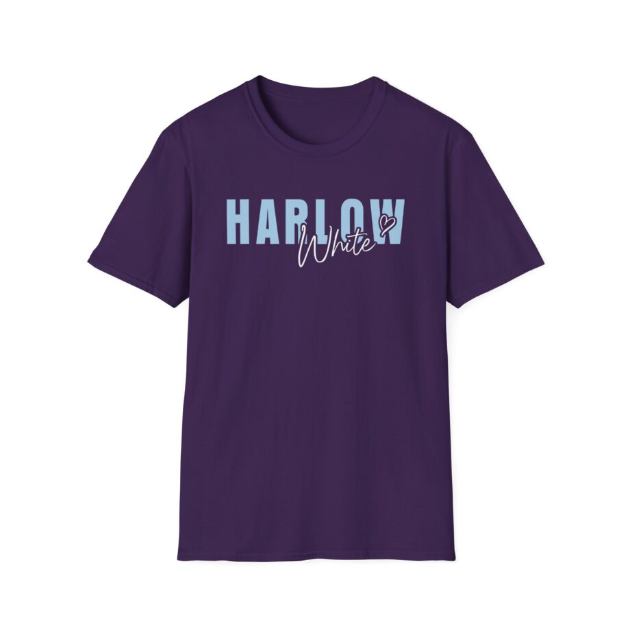 Harlow and Popcorn White Unisex Softstyle T-Shirt