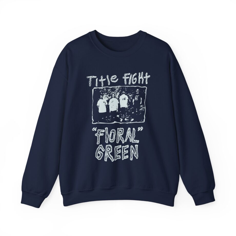 Title Fight Floral Green Unisex Heavy Blend™ Crewneck Sweatshirt