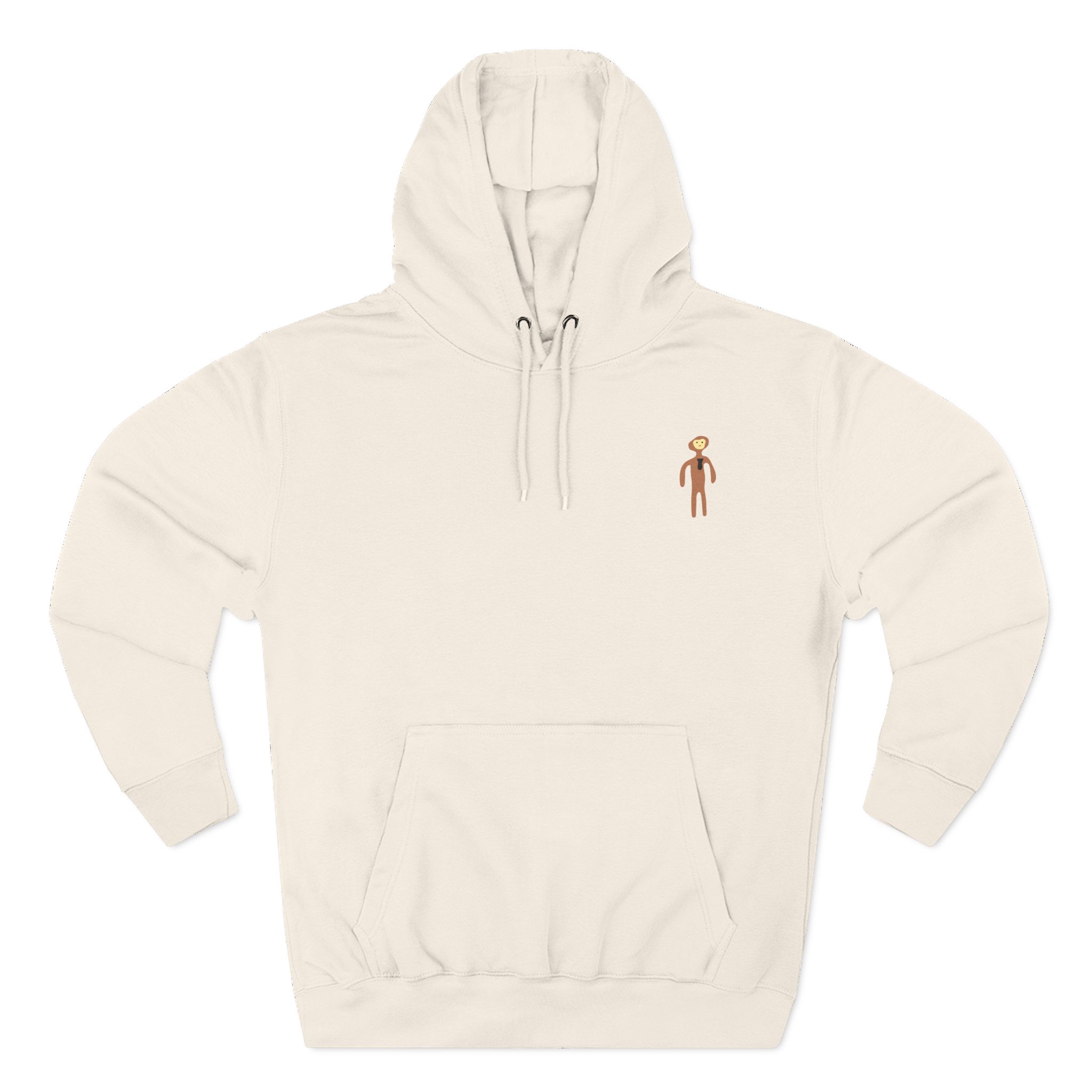 Monke Embroidered Three-Panel Fleece Hoodie