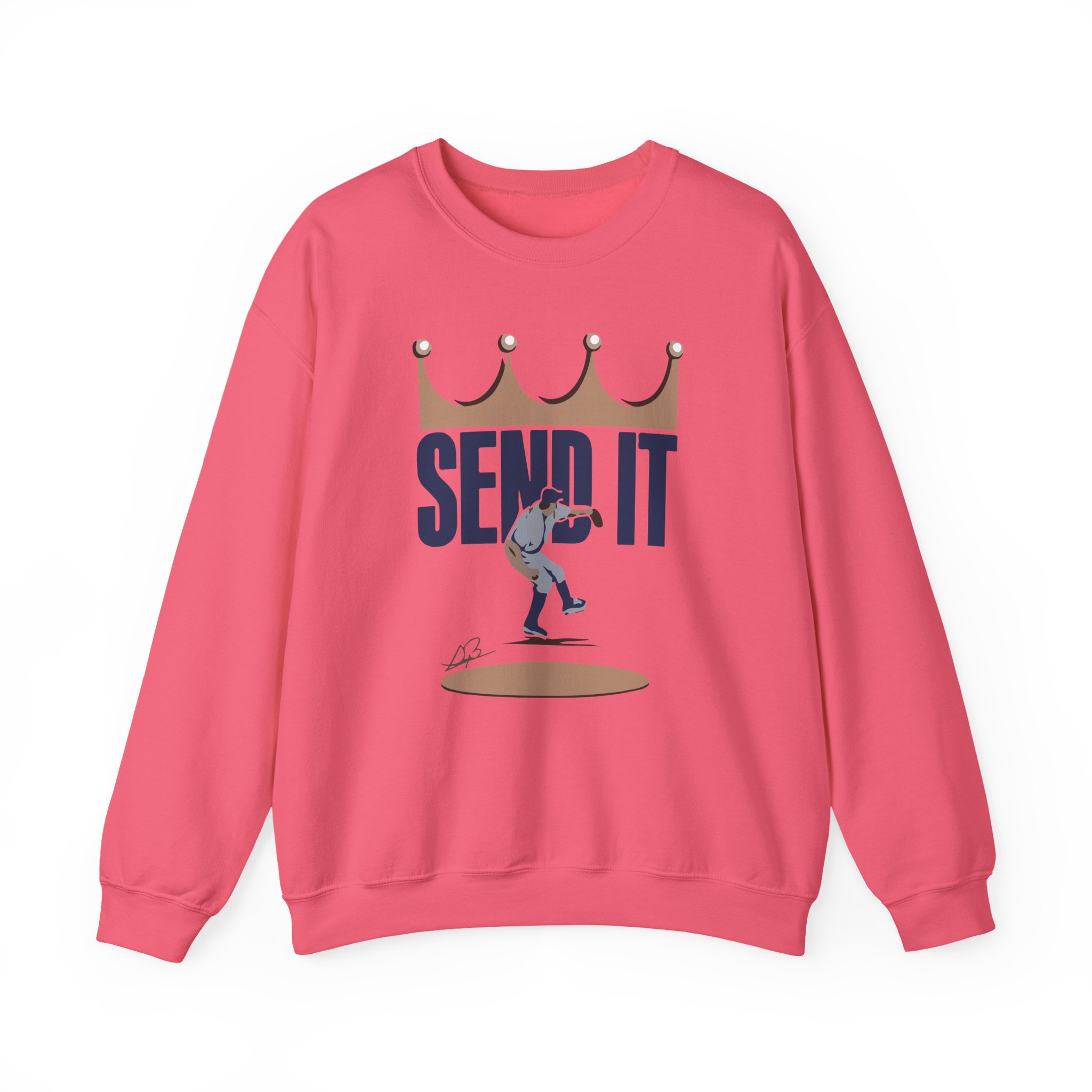 Trevor Bauer Send It  Unisex Heavy Blendâ„¢ Crewneck Sweatshirt