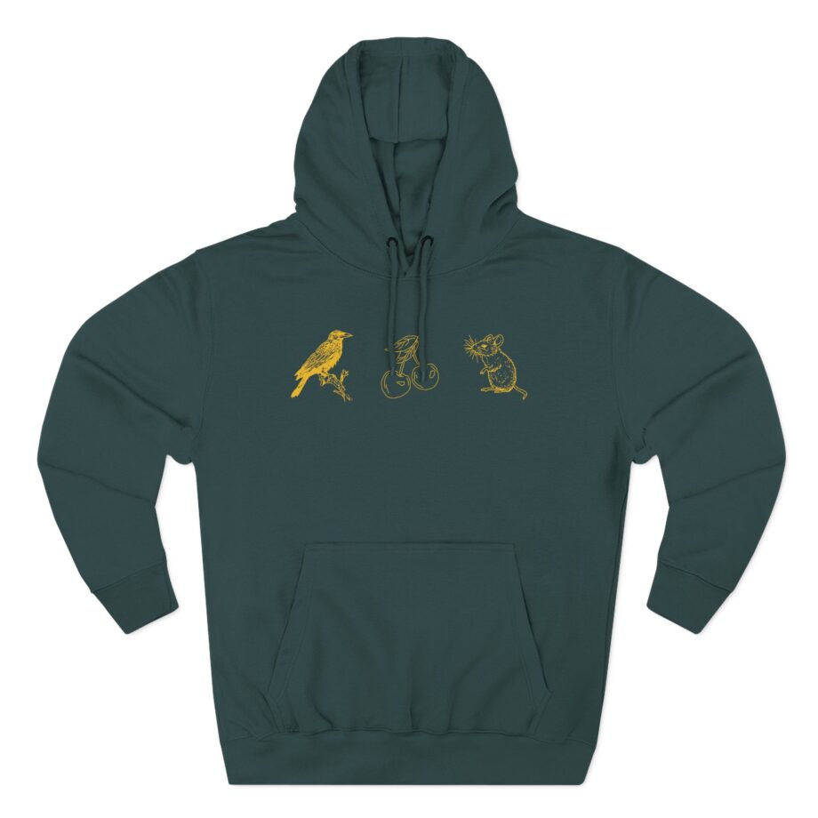 Armchair Expert Crow Cherry Mouse Three-Panel Fleece Hoodie