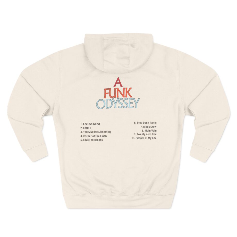 J Funk Odyssey Tracklist Three-Panel Fleece Hoodie
