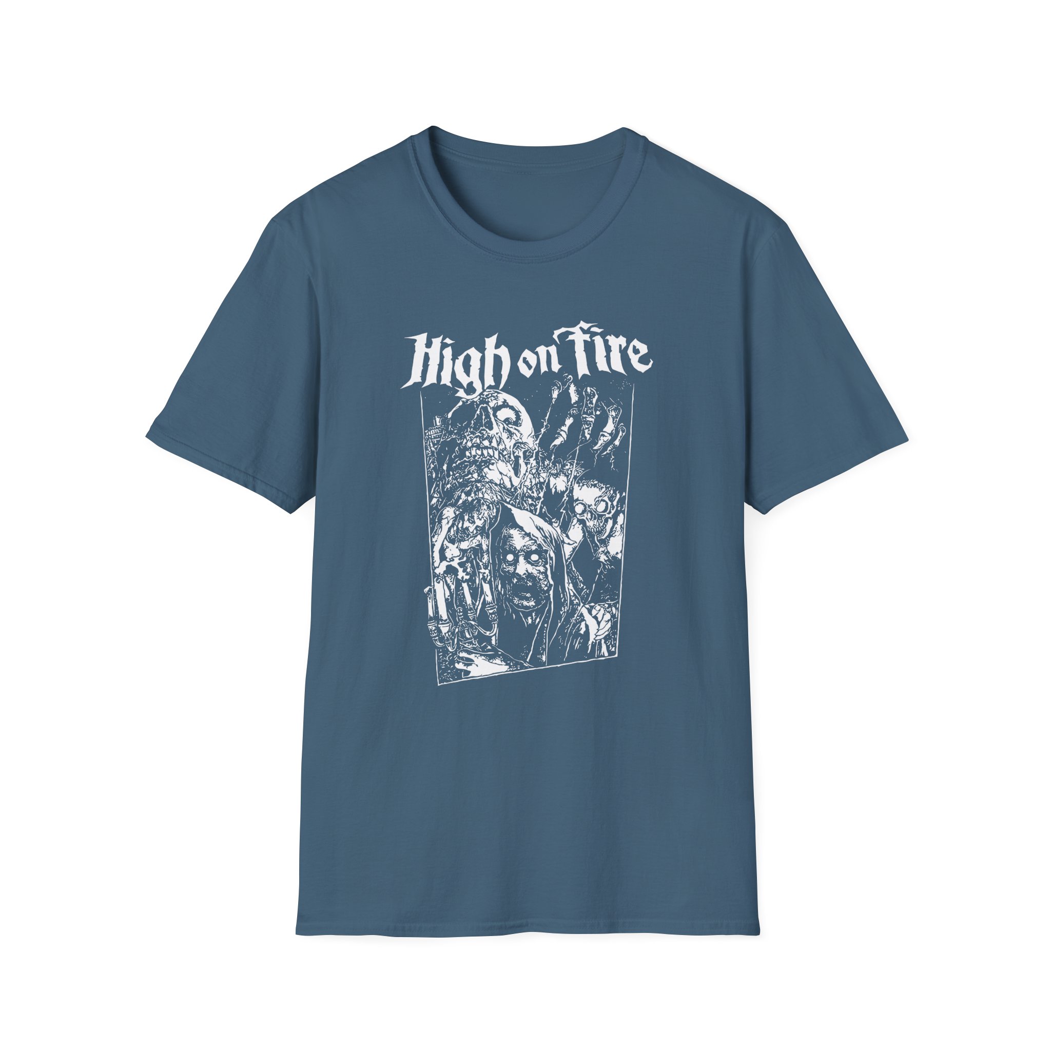 High on Fire Horror Unisex Softstyle T-Shirt