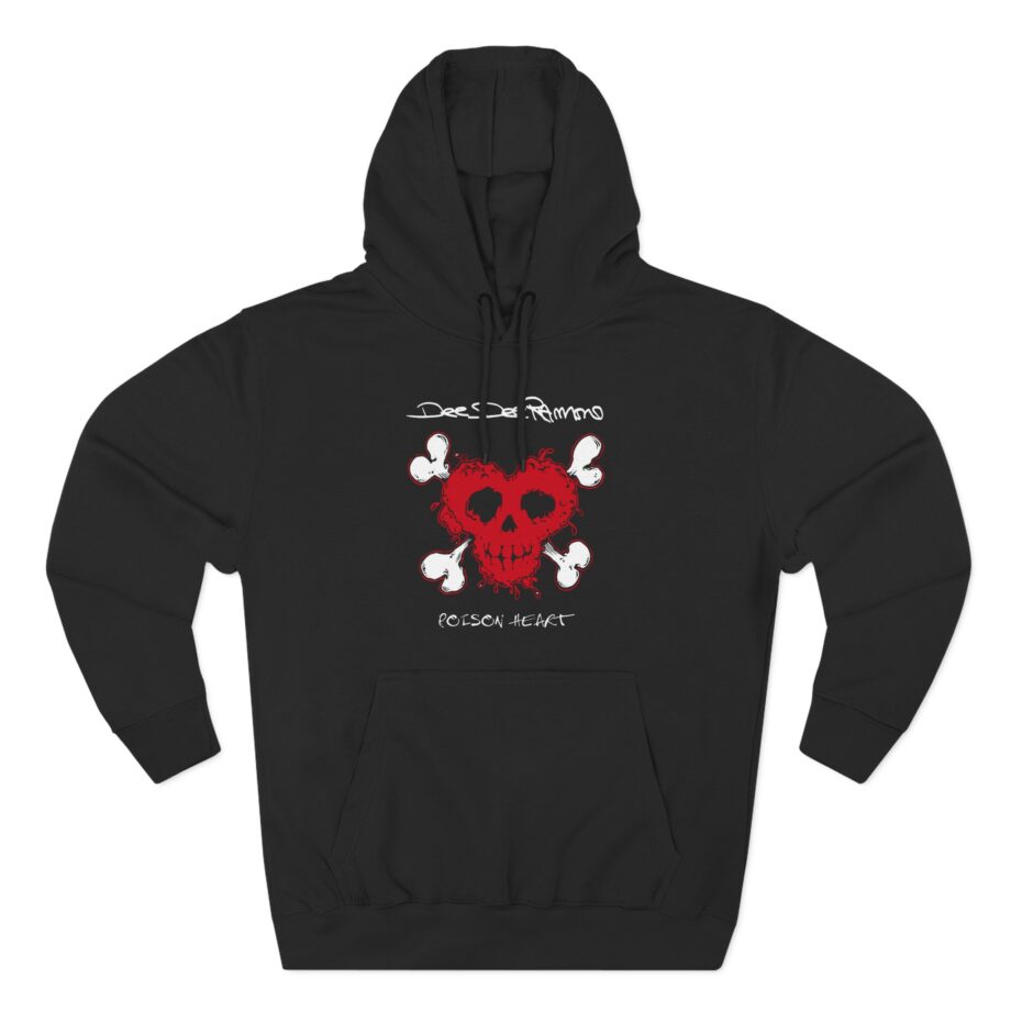 Ramones Distressed Poison Heart Three-Panel Fleece Hoodie