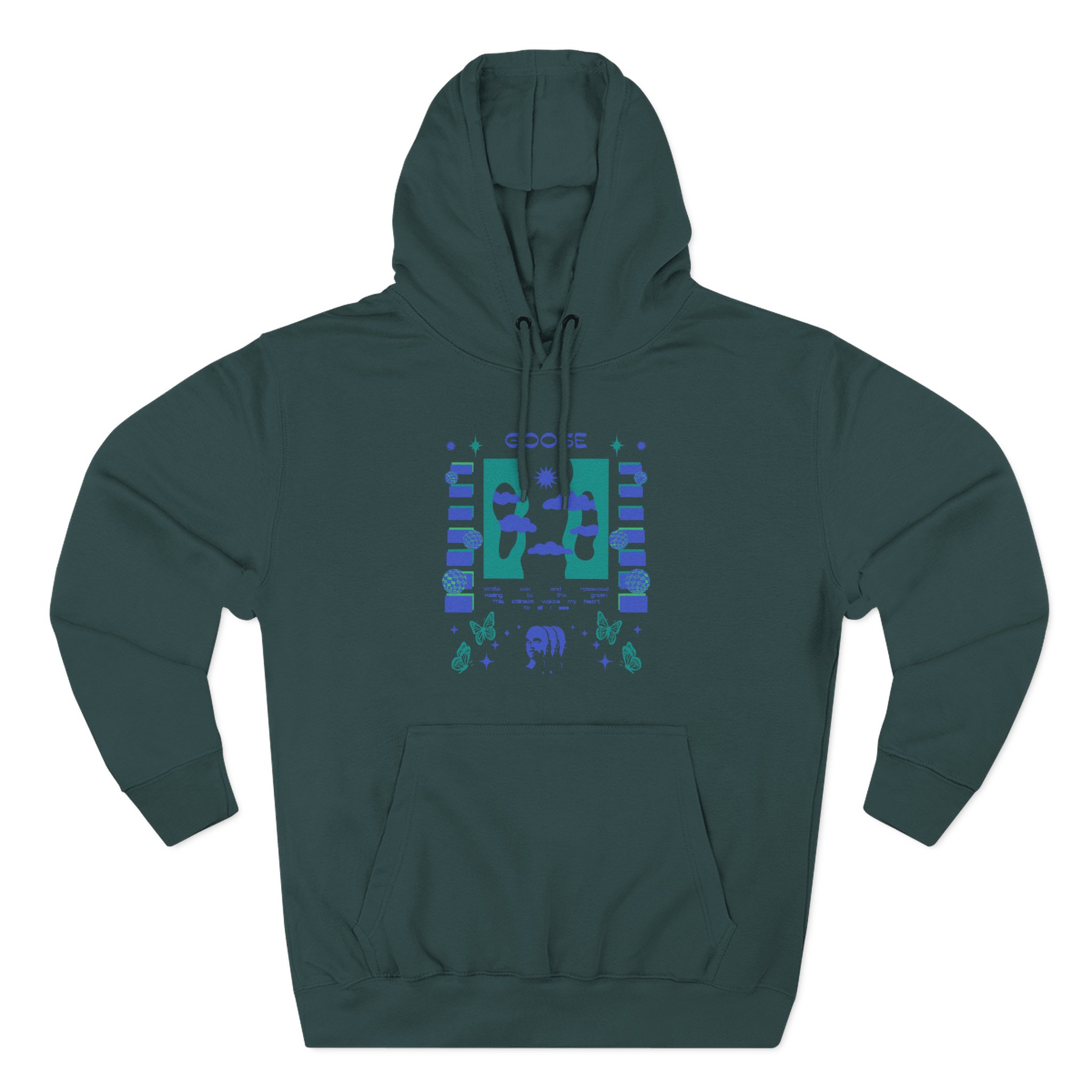 Goose Rosewood Three-Panel Fleece Hoodie