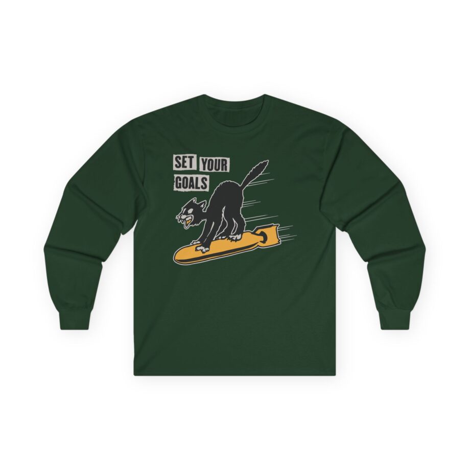 Set Your Goals Bomber Unisex Ultra Cotton Long Sleeve Tee