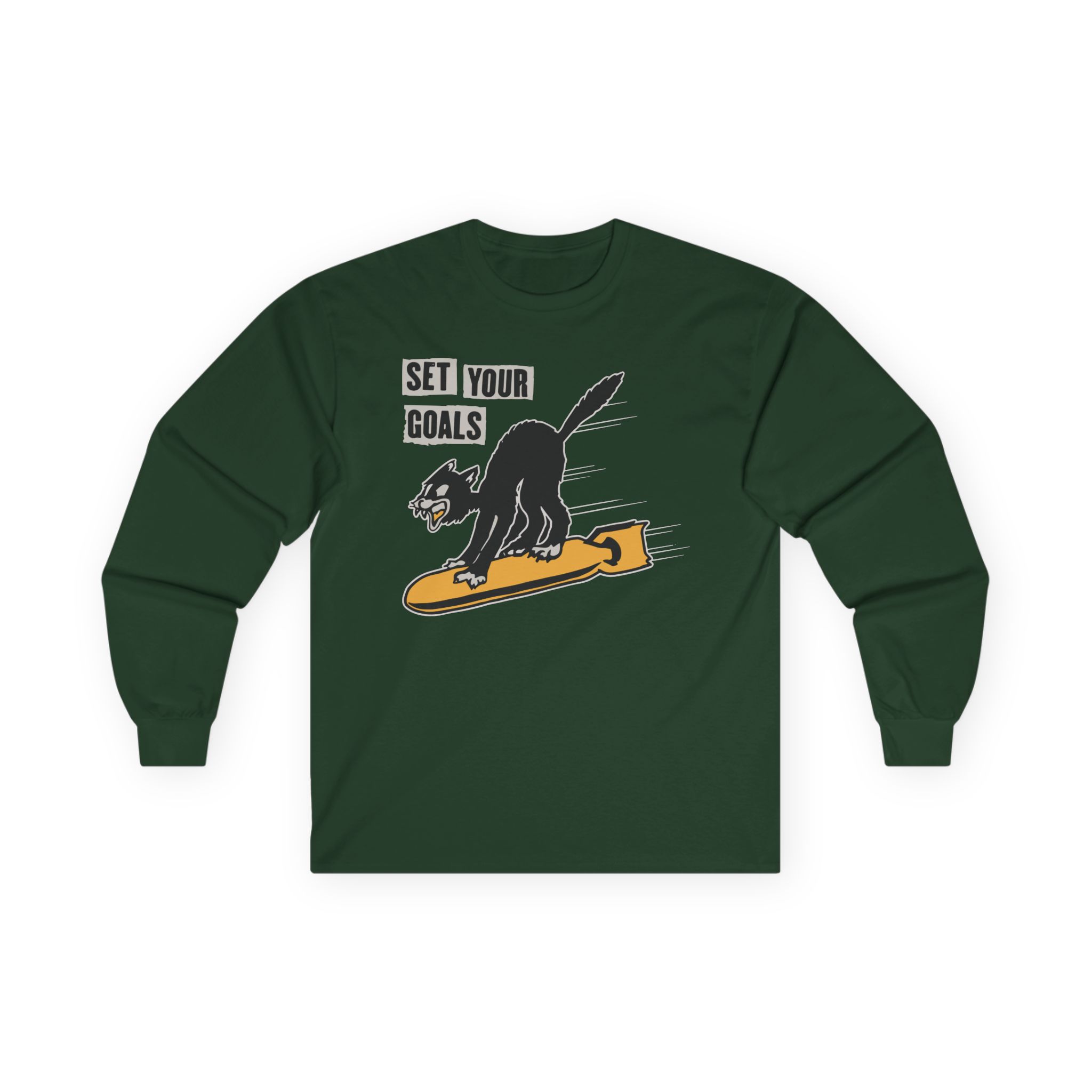 Set Your Goals Bomber Unisex Ultra Cotton Long Sleeve Tee