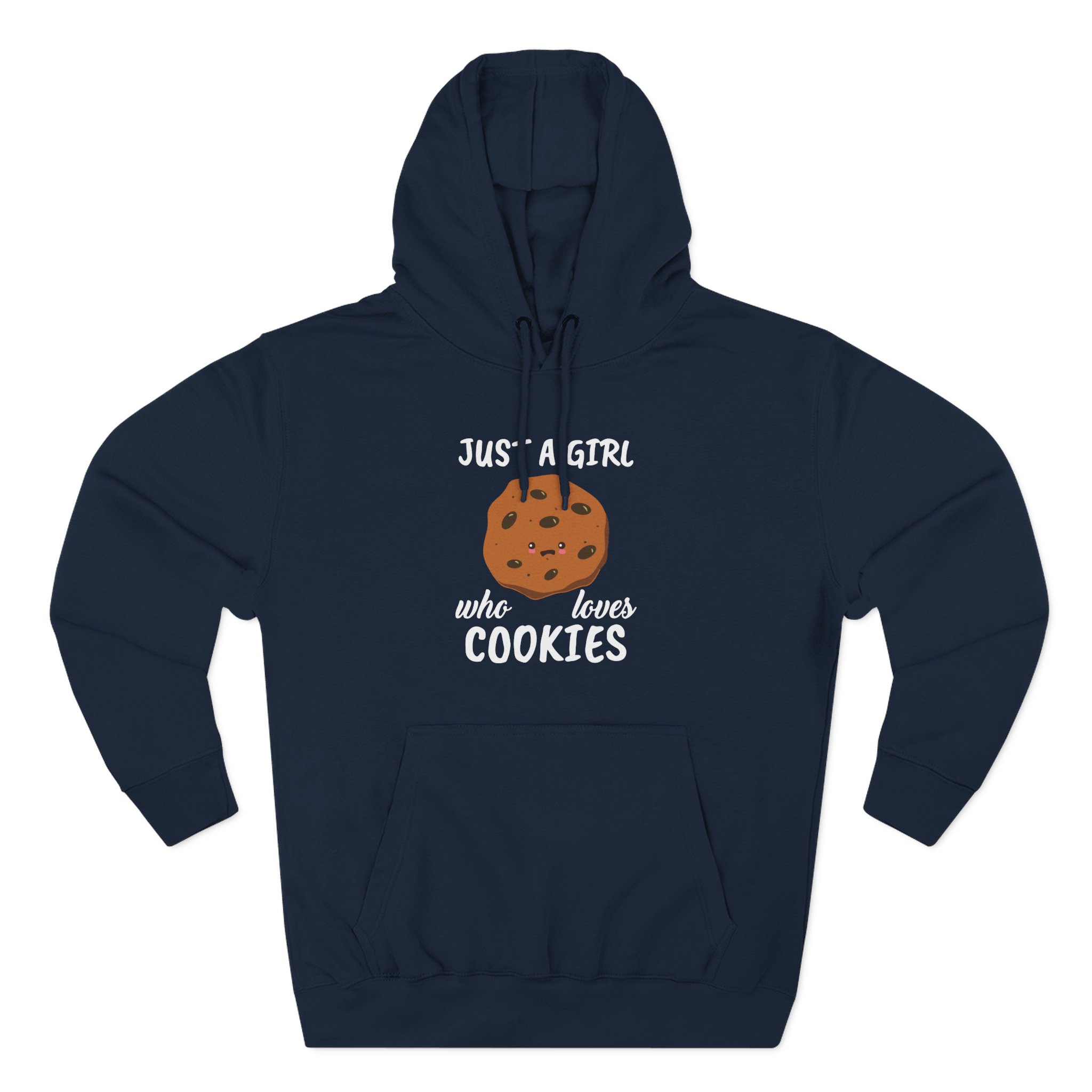 Cookieswirlc Just a Girl Who Loves Cookies Three-Panel Fleece Hoodie