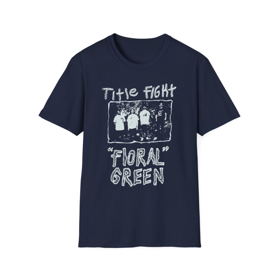 Title Fight Floral Green Unisex Softstyle T-Shirt