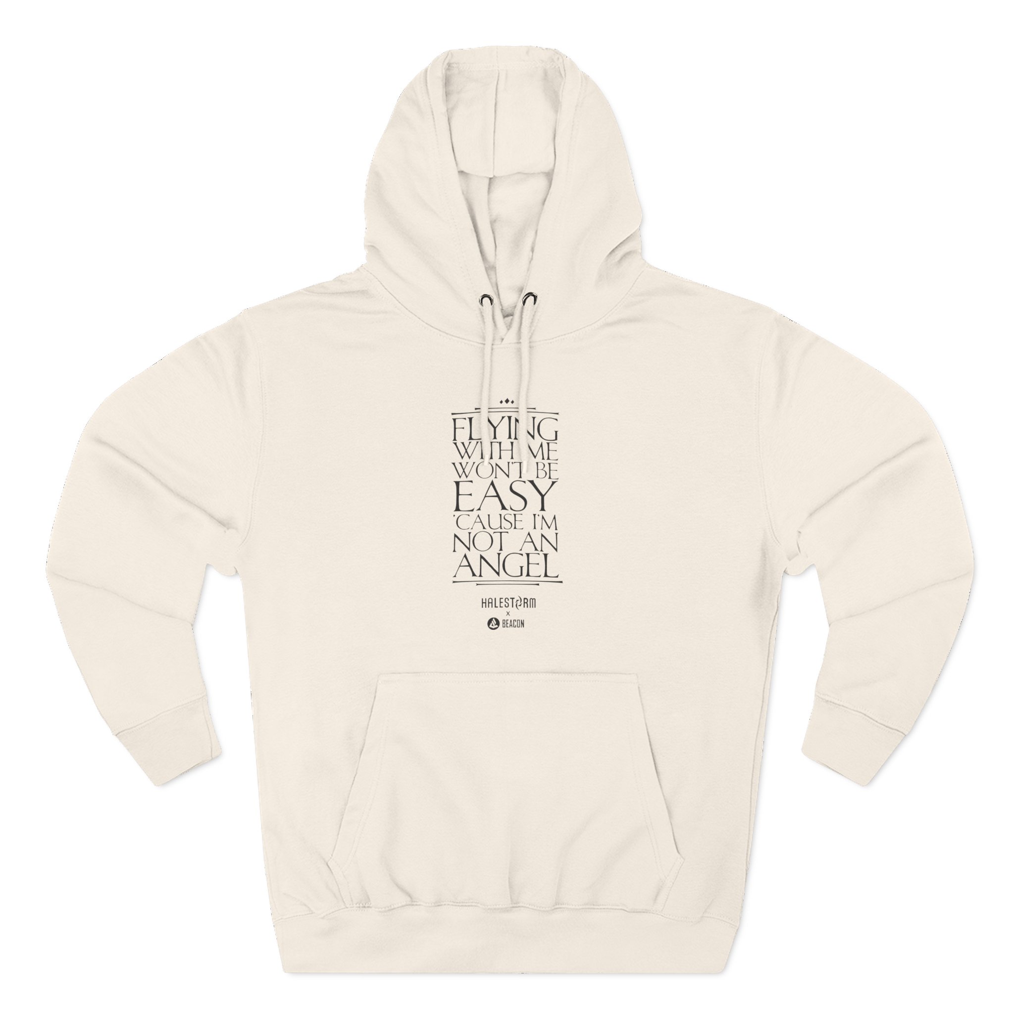 Halestorm Flying With Me Won't Be Easy 'cause I'm Not an Angel Three-Panel Fleece Hoodie