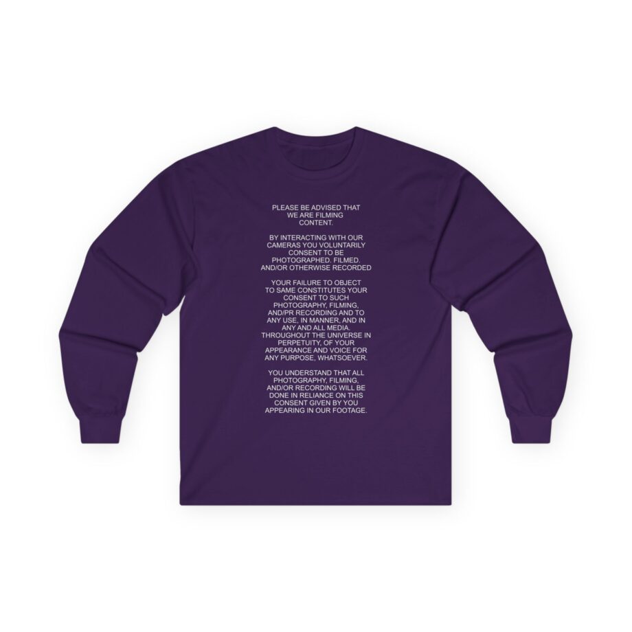 Nekrogoblikon We Are Filming Content Unisex Ultra Cotton Long Sleeve Tee