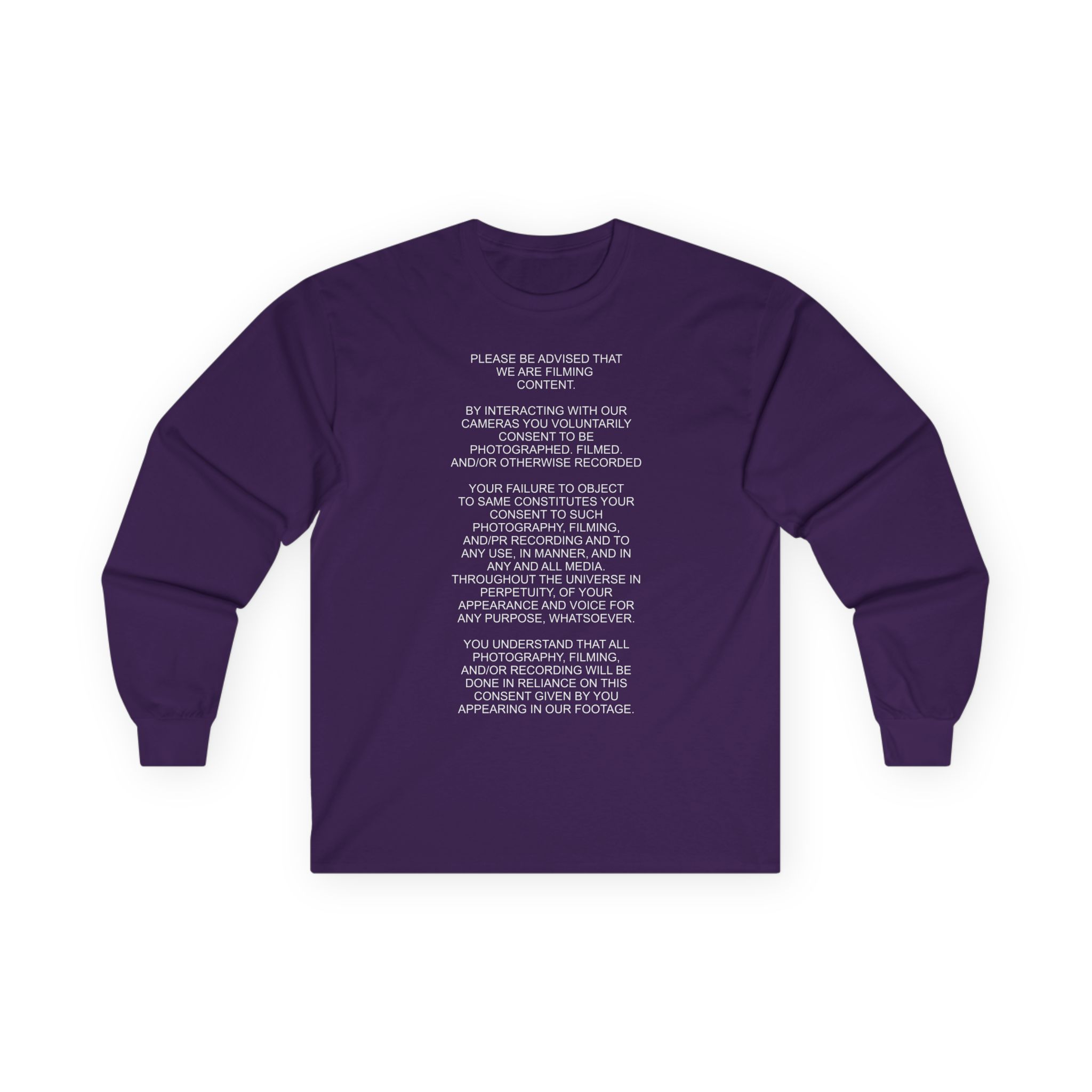 Nekrogoblikon We Are Filming Content Unisex Ultra Cotton Long Sleeve Tee