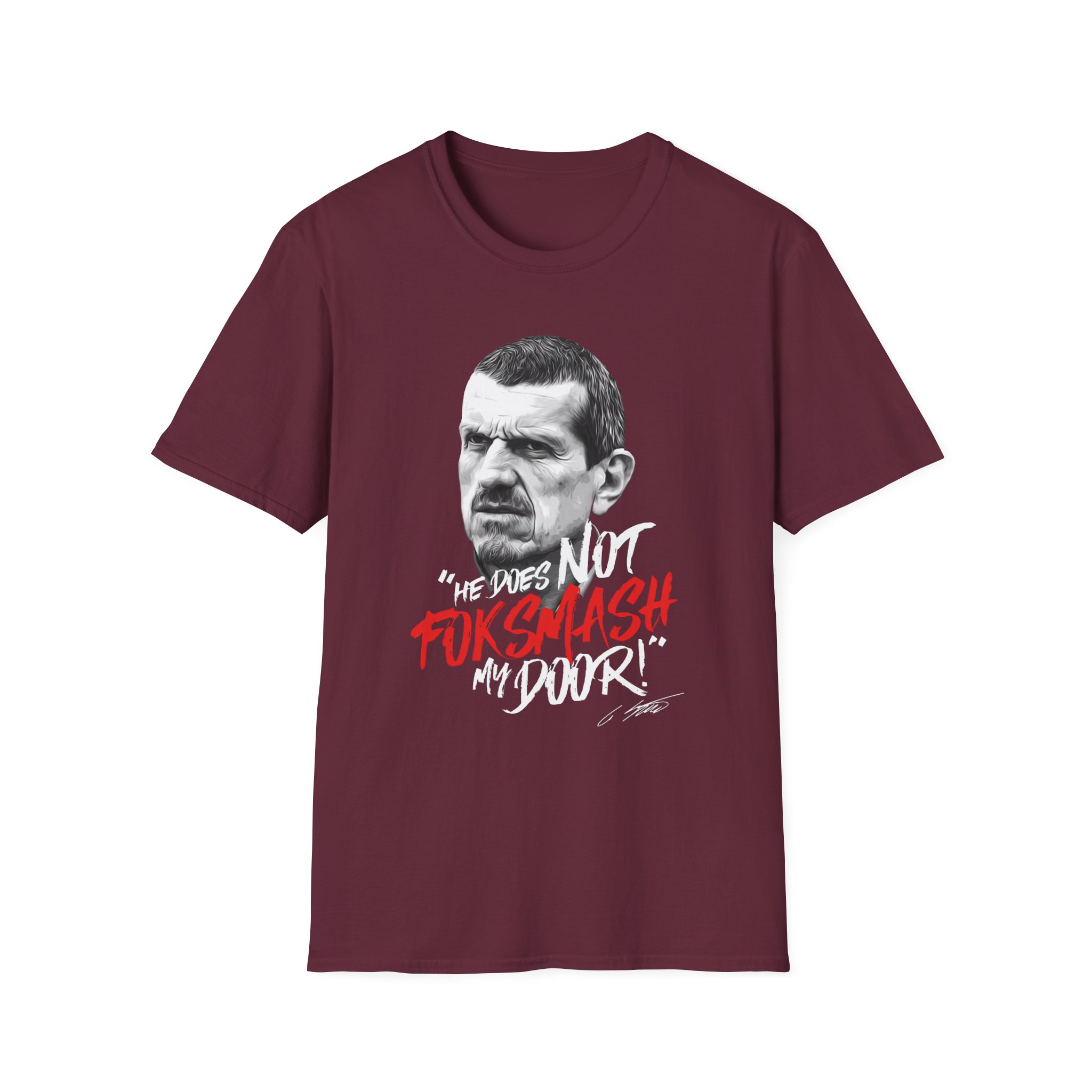Haas F1 Foksmash-face Unisex Softstyle T-Shirt