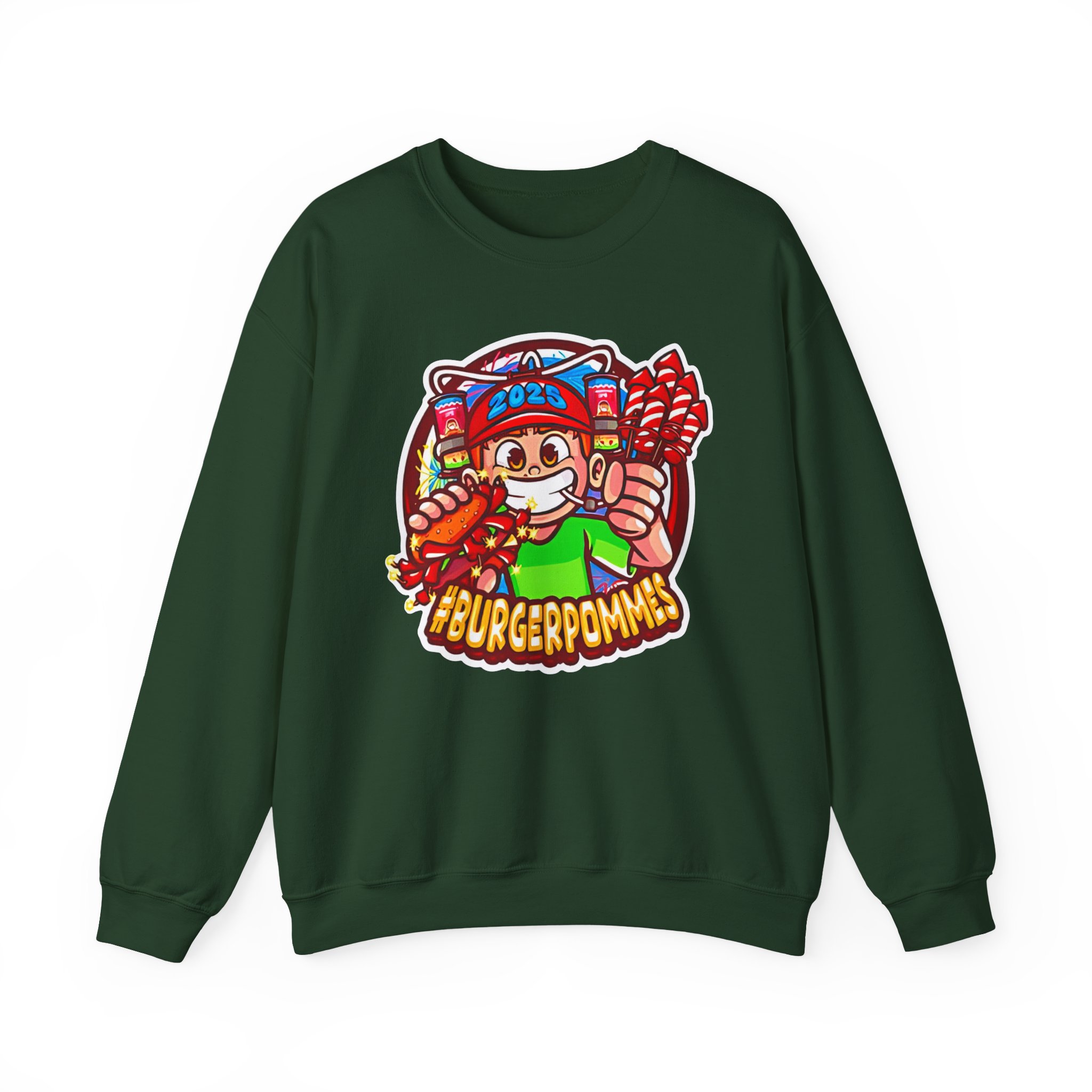 Burger Pommes Unisex Heavy Blendâ„¢ Crewneck Sweatshirt