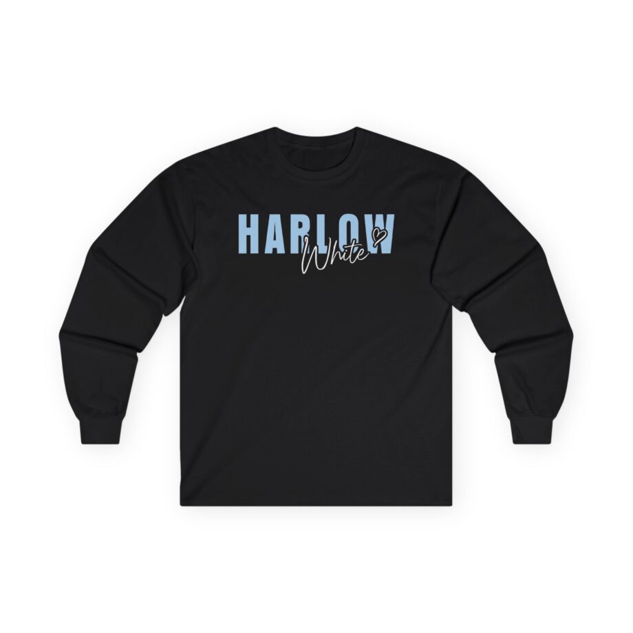 Harlow and Popcorn White Unisex Ultra Cotton Long Sleeve Tee