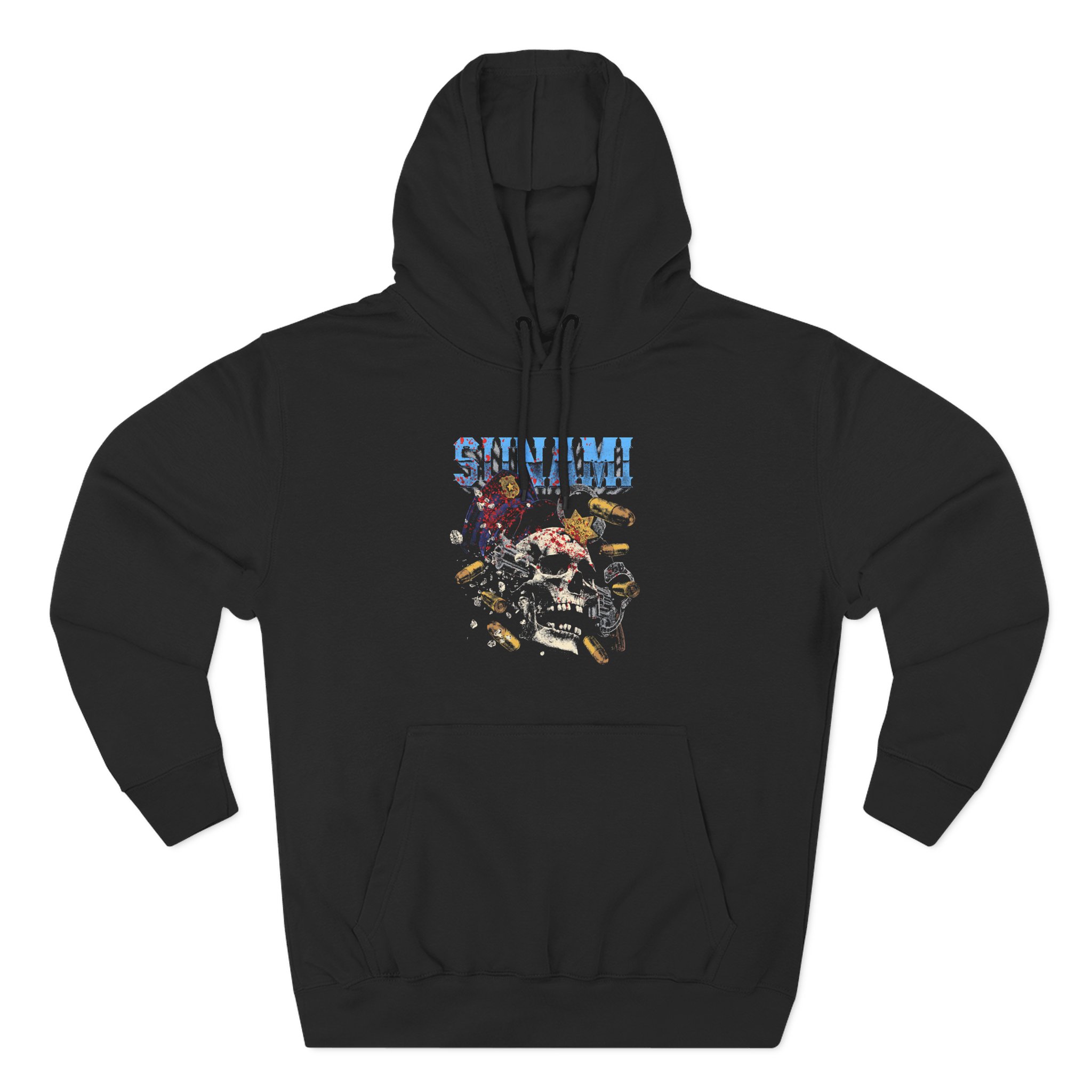Sunami Skull Three-Panel Fleece Hoodie