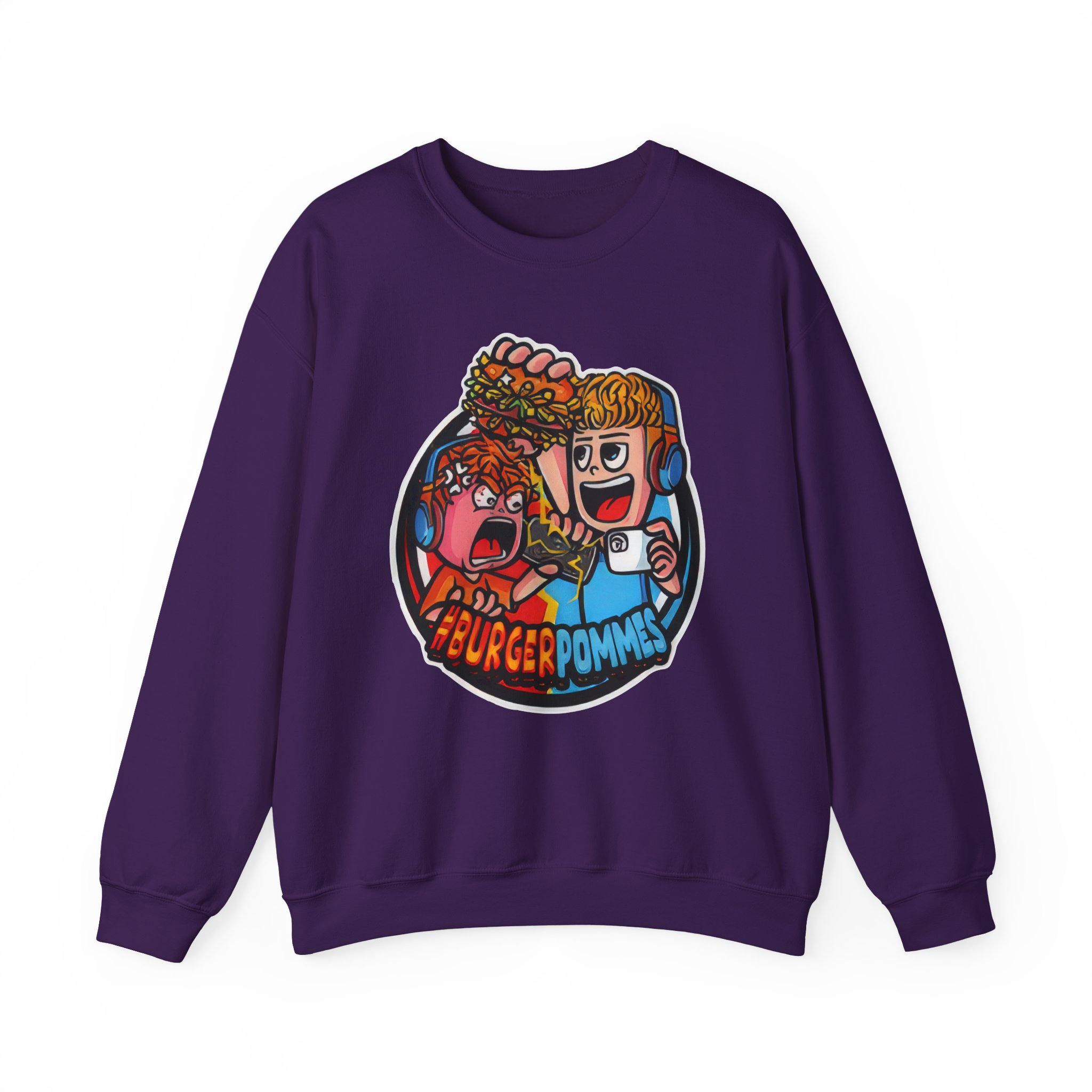 Burger Pommes Unisex Heavy Blendâ„¢ Crewneck Sweatshirt