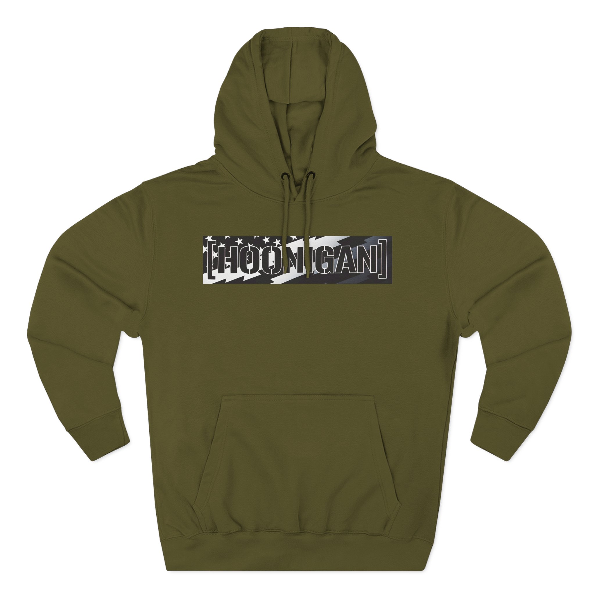 Ken Block Hoonigan Stars & Stripes Censor Bar Three-Panel Fleece Hoodie