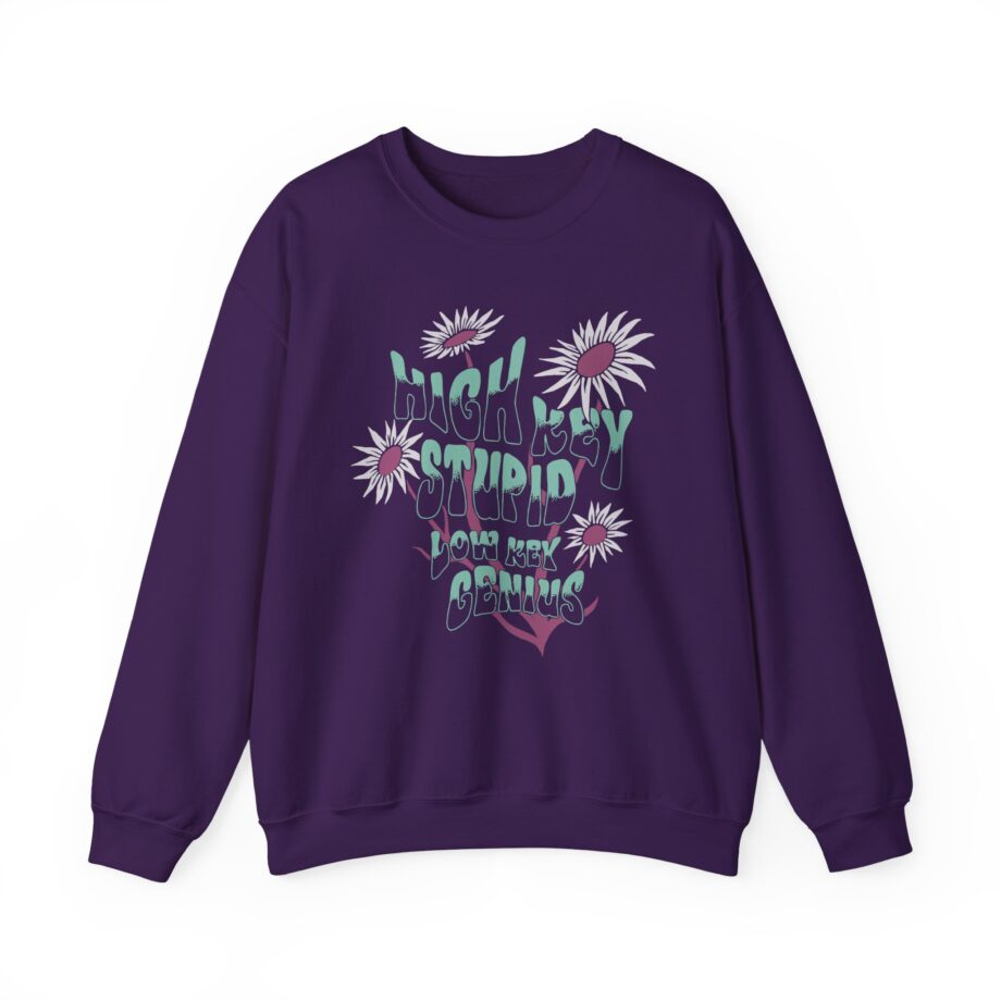 Kallmekris High Key Stupid Low Key Genius Unisex Heavy Blend™ Crewneck Sweatshirt
