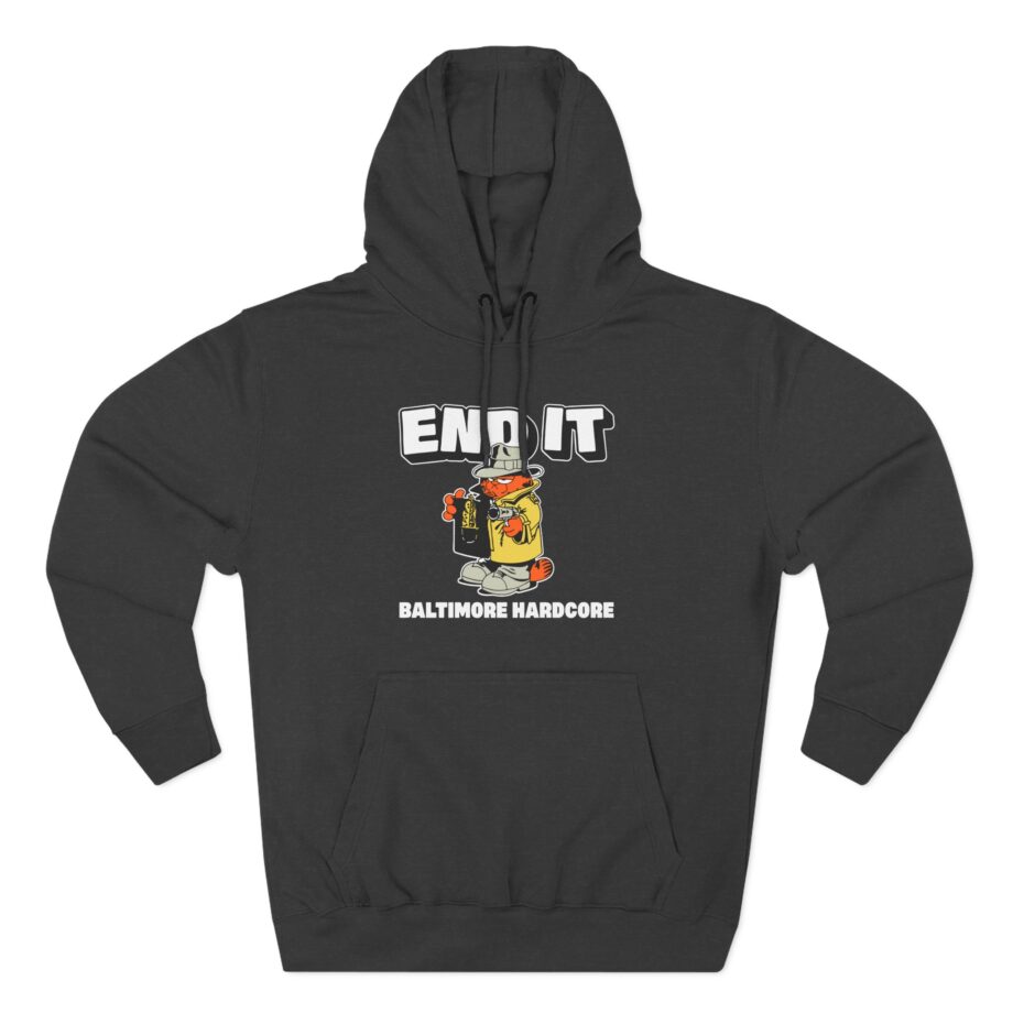 End It Baltimore Hardcore Three-Panel Fleece Hoodie