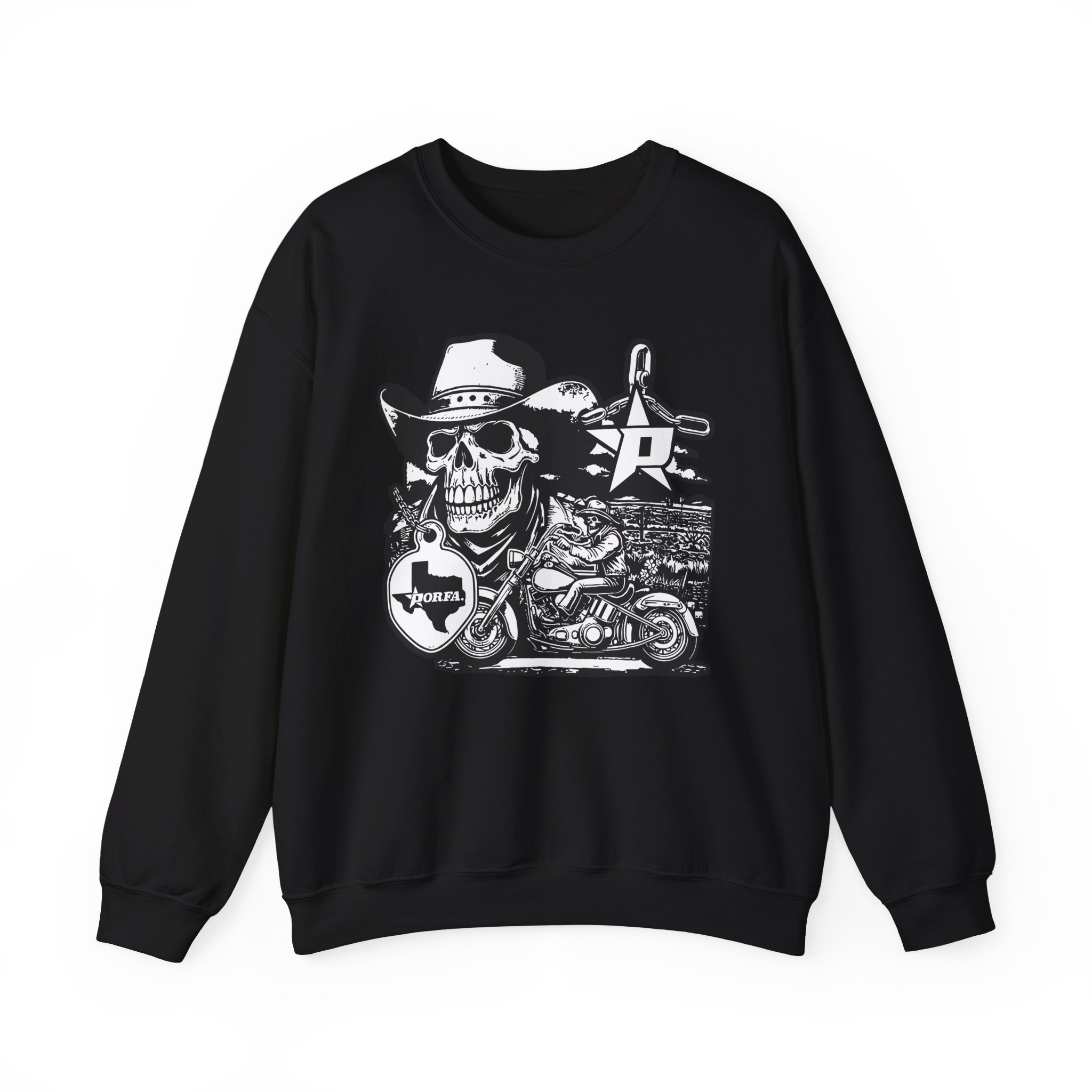 Porfa Texas Ride Unisex Heavy Blendâ„¢ Crewneck Sweatshirt