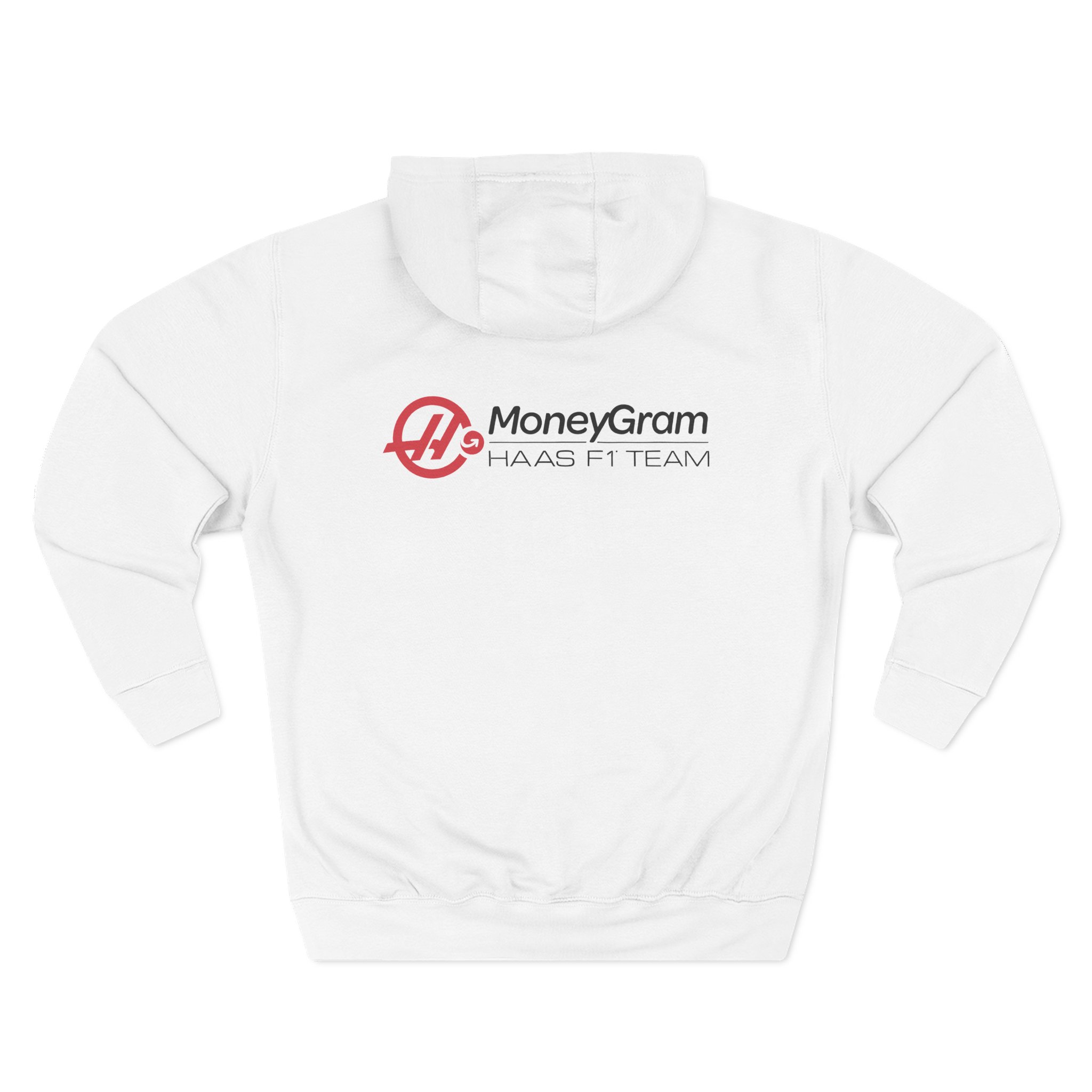 Haas F1 Small Logo Three-Panel Fleece Hoodie