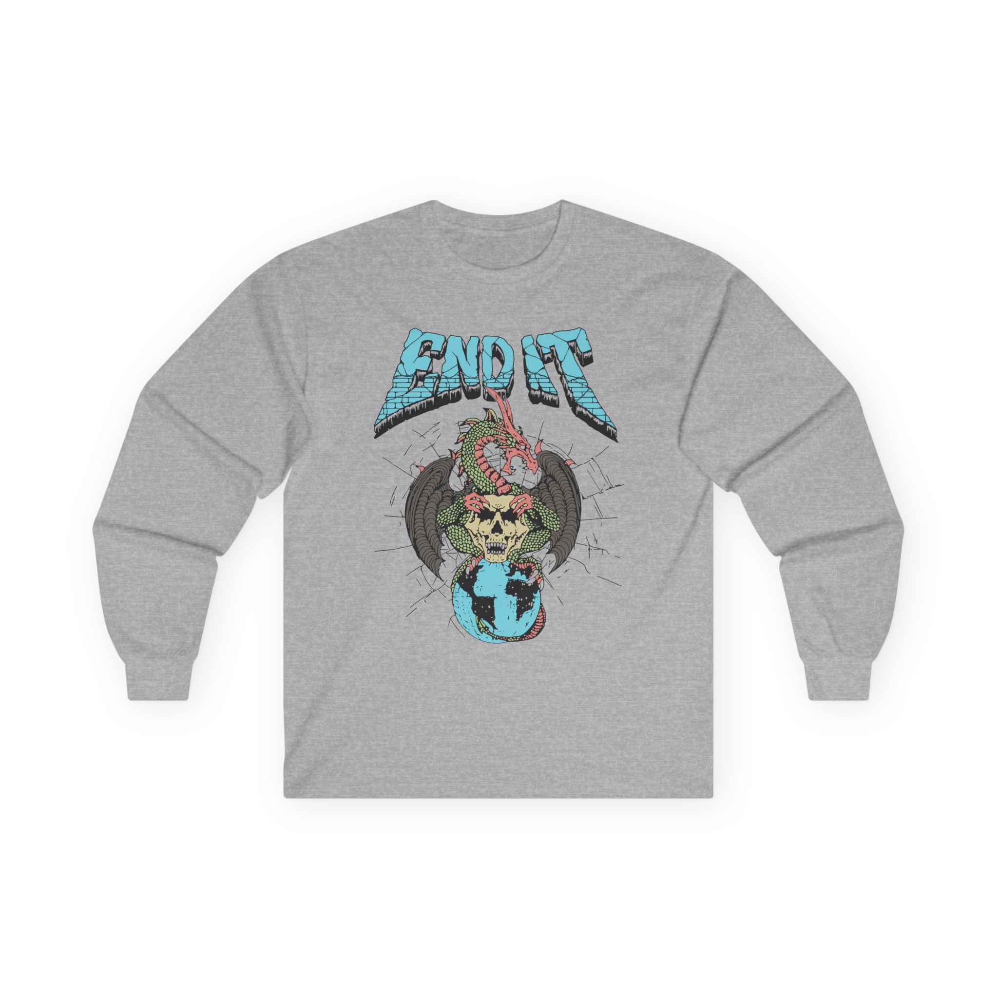 End It Dragon Skull Unisex Ultra Cotton Long Sleeve Tee