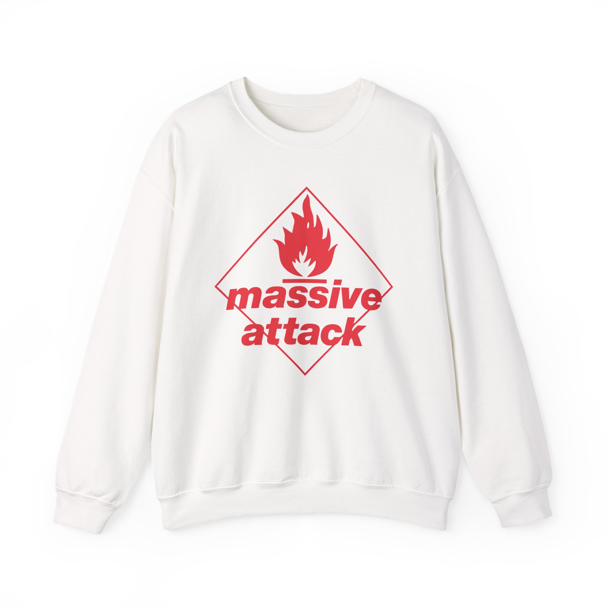 Massive Attack Blue Lines Red Logo Unisex Heavy Blendâ„¢ Crewneck Sweatshirt
