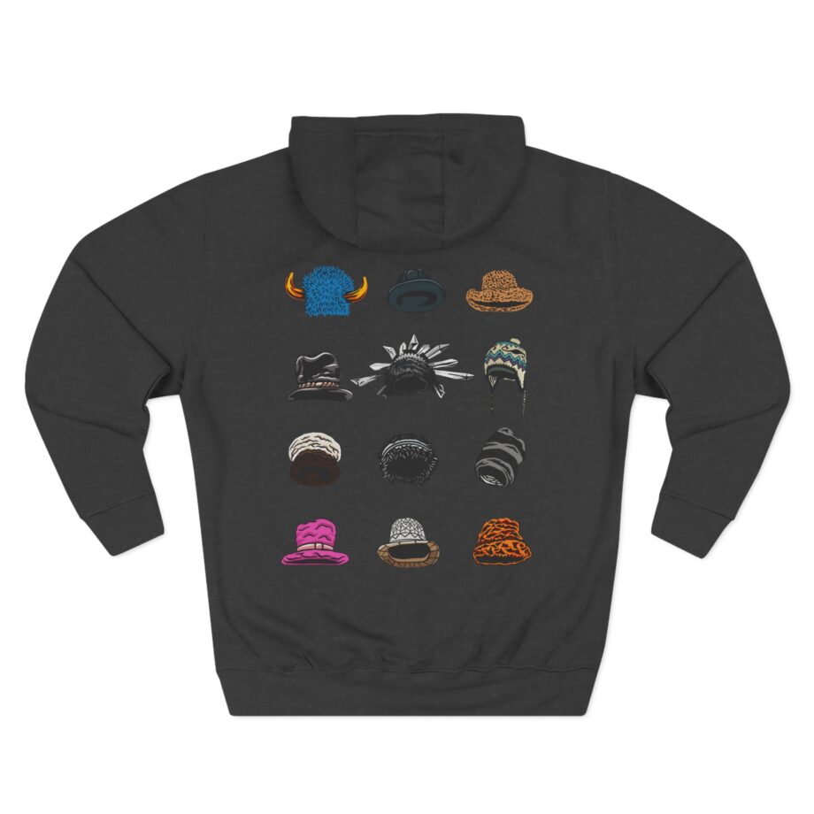 J High Times Hat Logo Three-Panel Fleece Hoodie