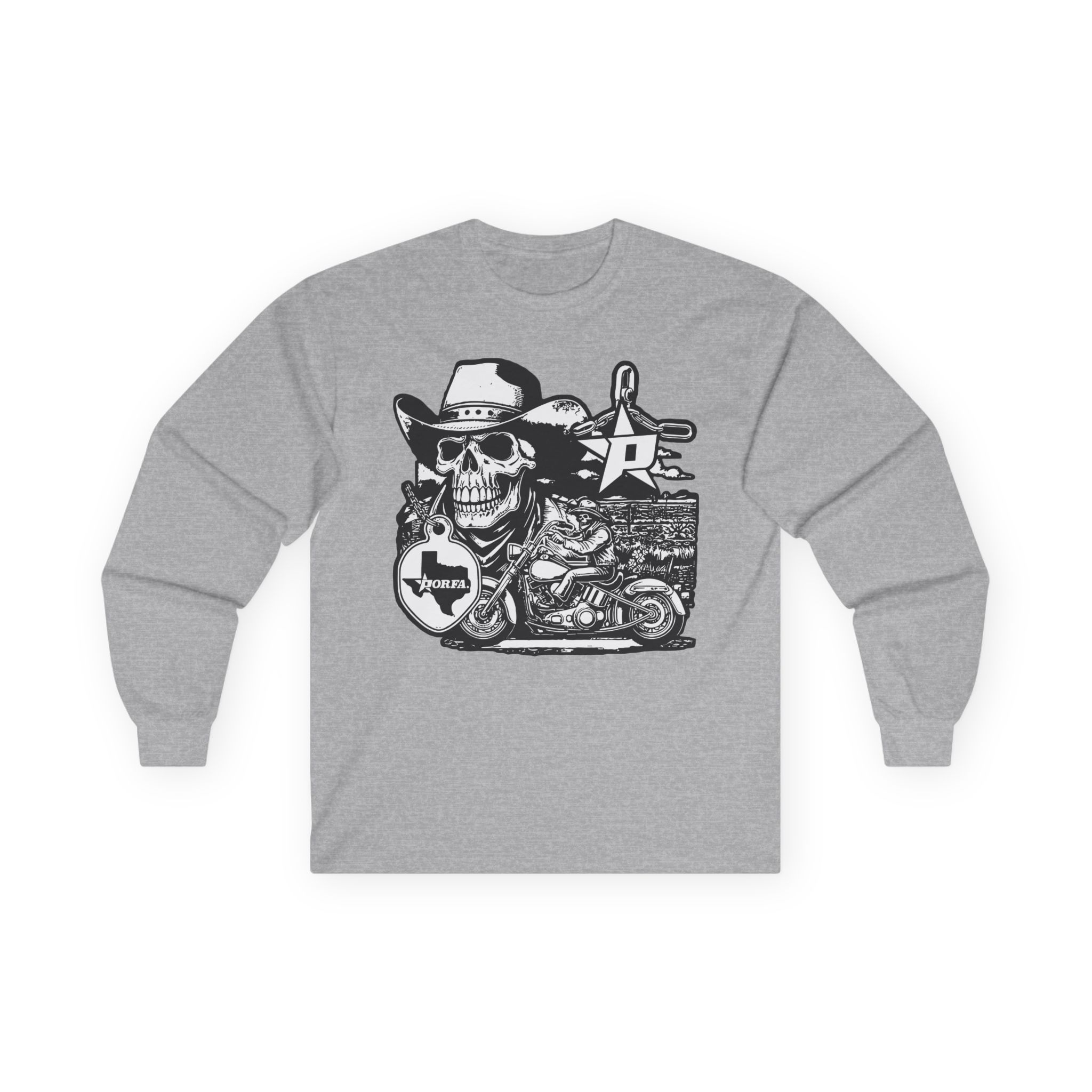 Porfa Texas Ride Unisex Ultra Cotton Long Sleeve Tee