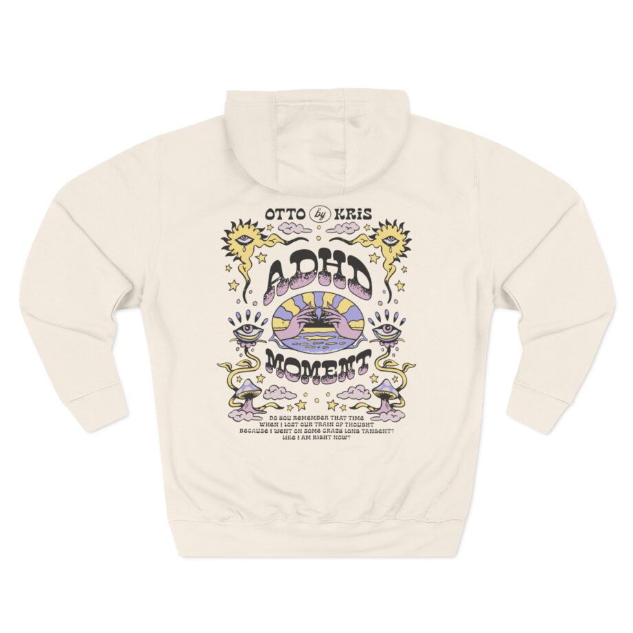 Kallmekris Adhd Moment Three-Panel Fleece Hoodie
