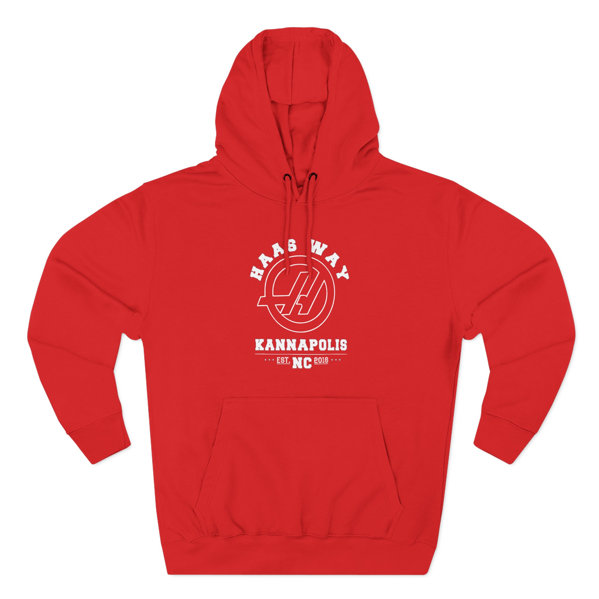 Haas F1 Haas Way Kannapolis Three-Panel Fleece Hoodie