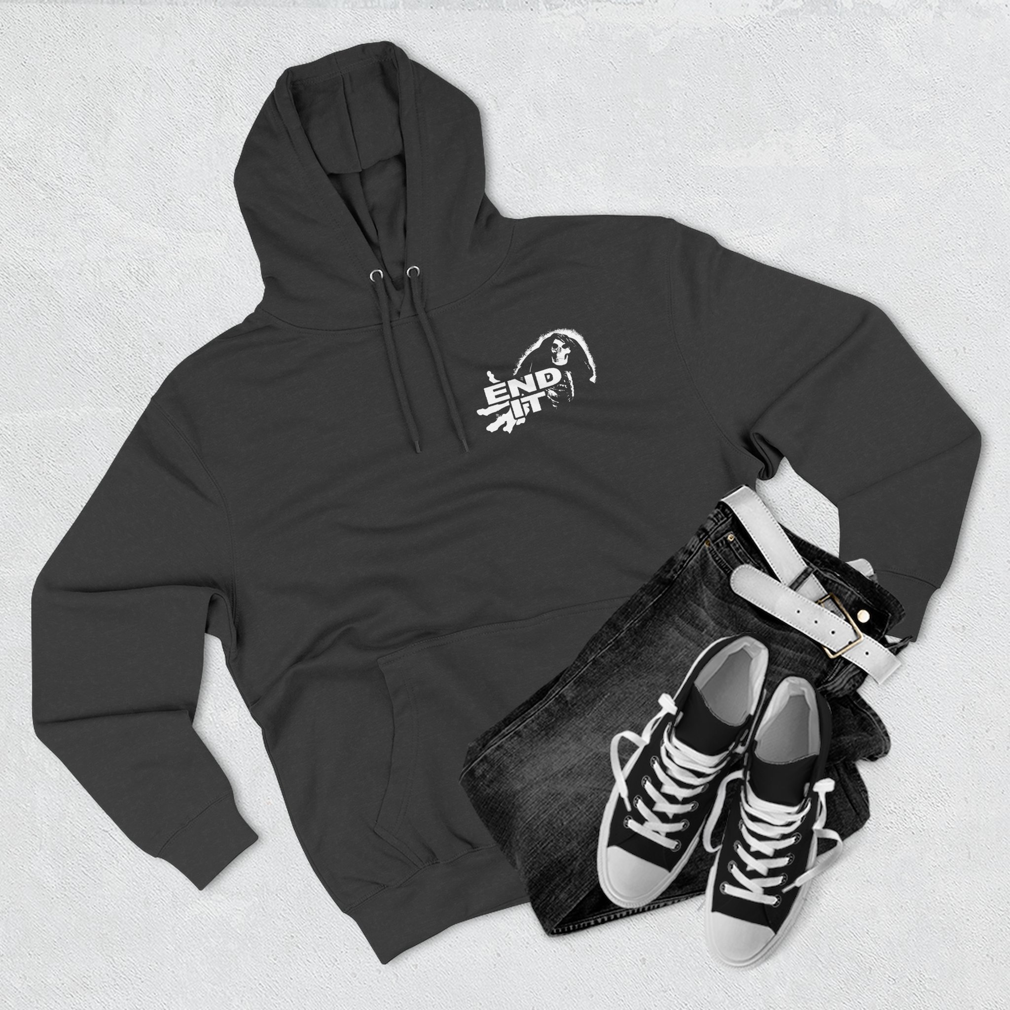 End It Three-Panel Fleece Hoodie